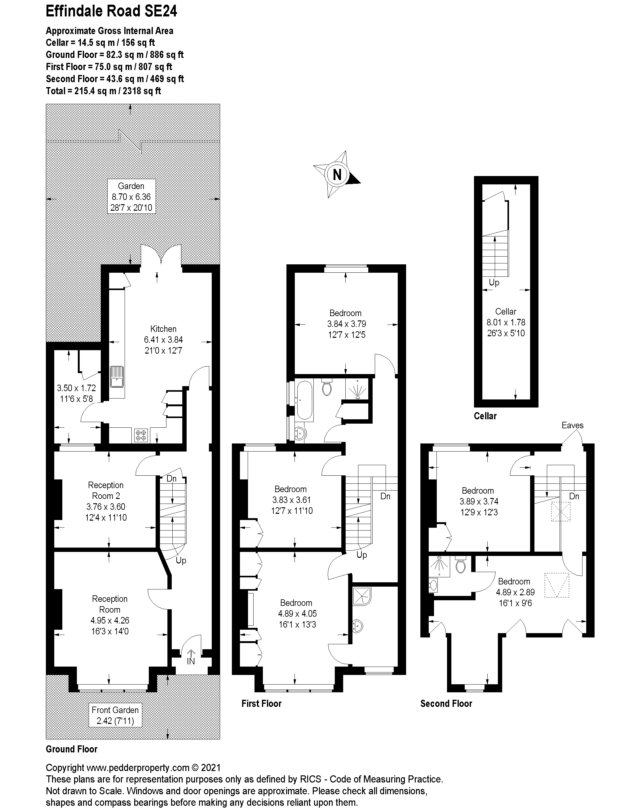 Elfindale Road, Herne Hill, London SE24, 5 bedroom terraced house for