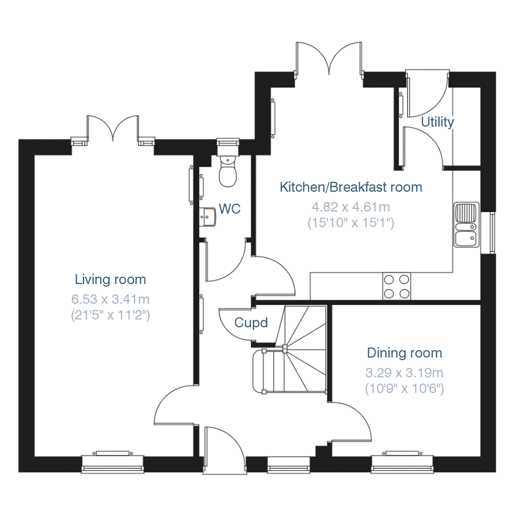 "The Sulgrave" at Aintree Avenue, Towcester NN12, 4 bedroom detached