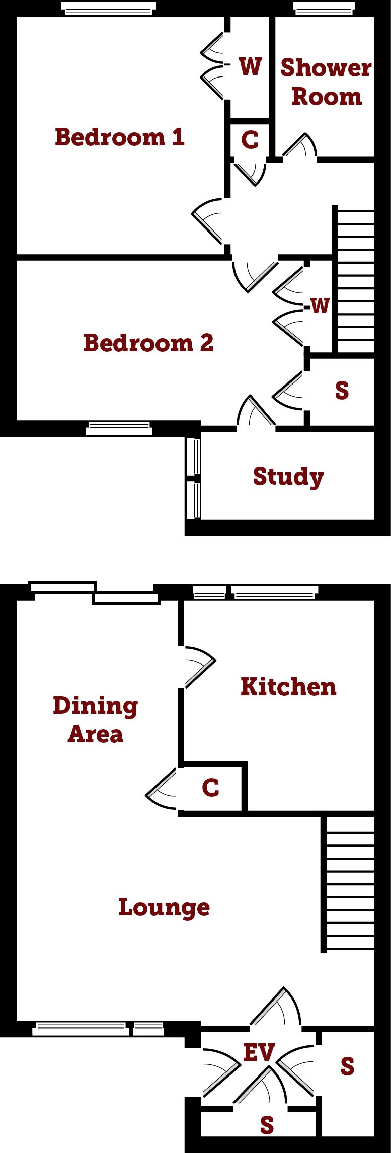 91 Sandhaven, Sandbank, Dunoon PA23, 2 bedroom end terrace house for