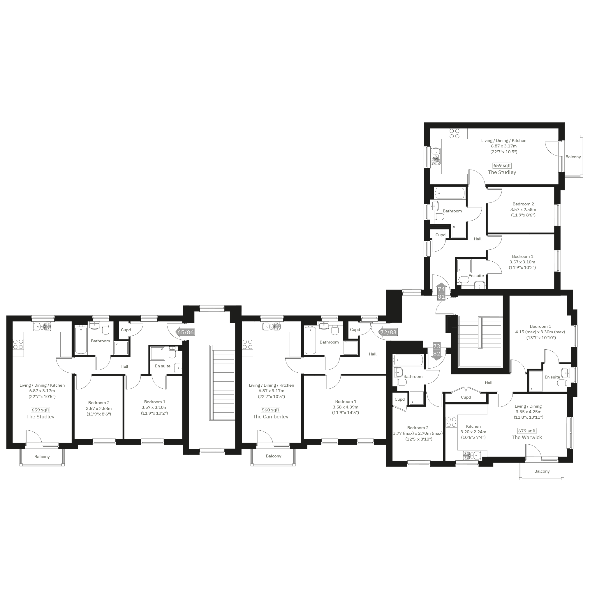 "Apartments" at Stratford Road, Shirley B90, 2 bedroom triplex for sale