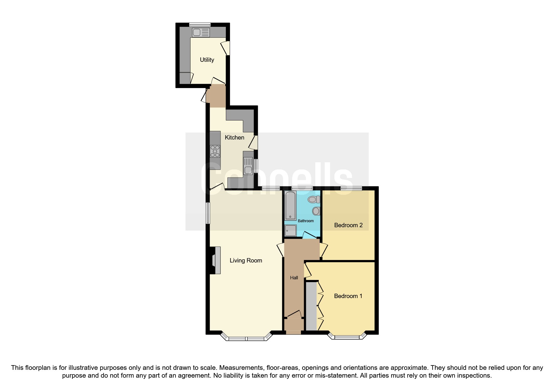 Ampthill Road, Kempston, Bedford MK42, 2 bedroom detached bungalow for