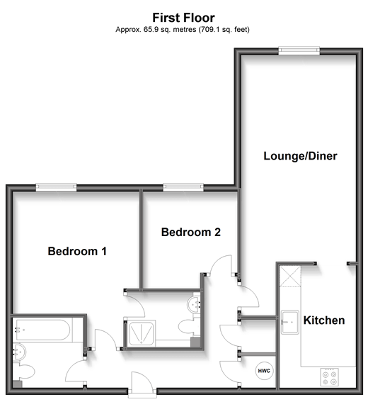 Brighton Road, Lower Kingswood, Tadworth, Surrey KT20, 2 bedroom flat