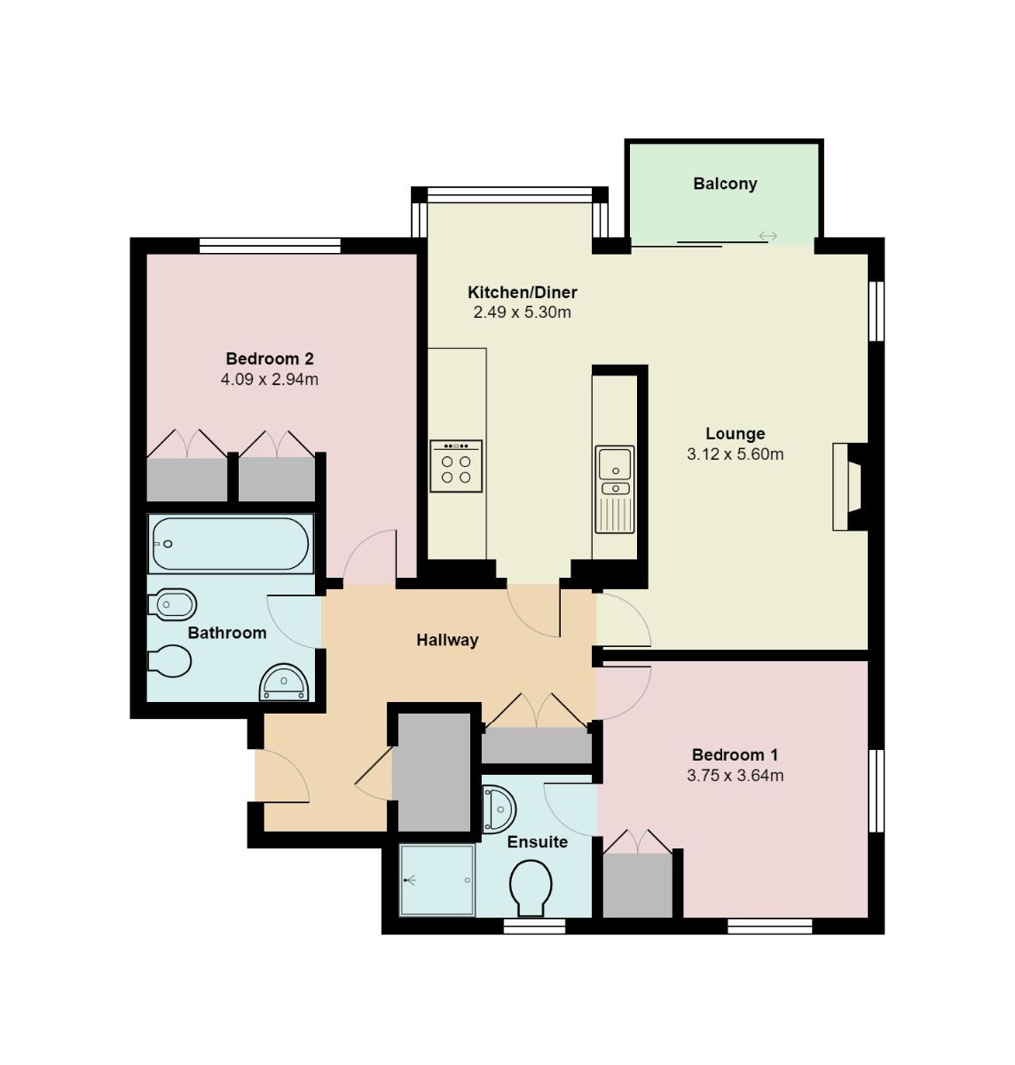 Corbyn Mount, Underhill Road, Torquay TQ2, 2 bedroom flat for sale