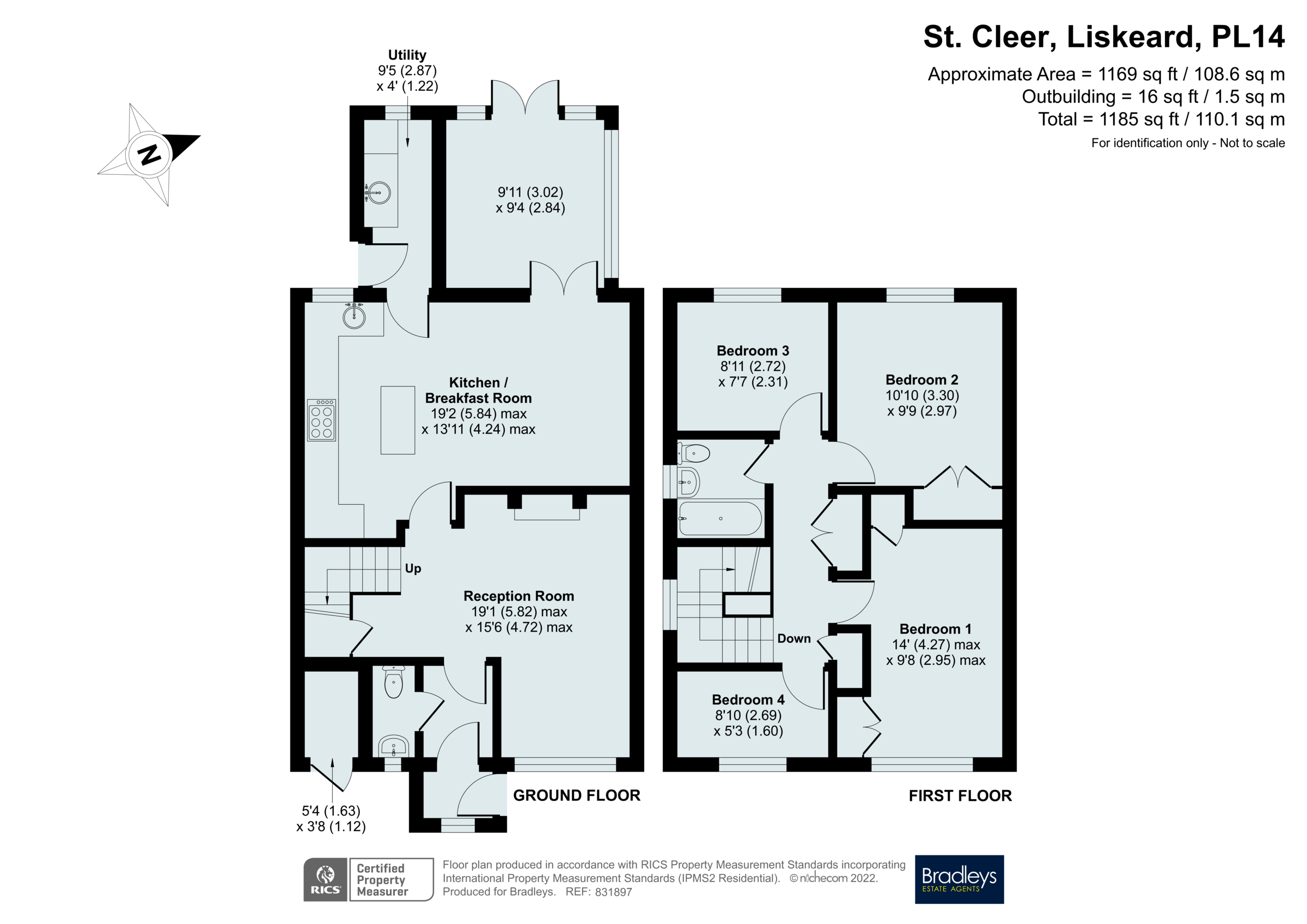 Trethevy Close, St. Cleer, Liskeard, Cornwall PL14, 4 bedroom semi