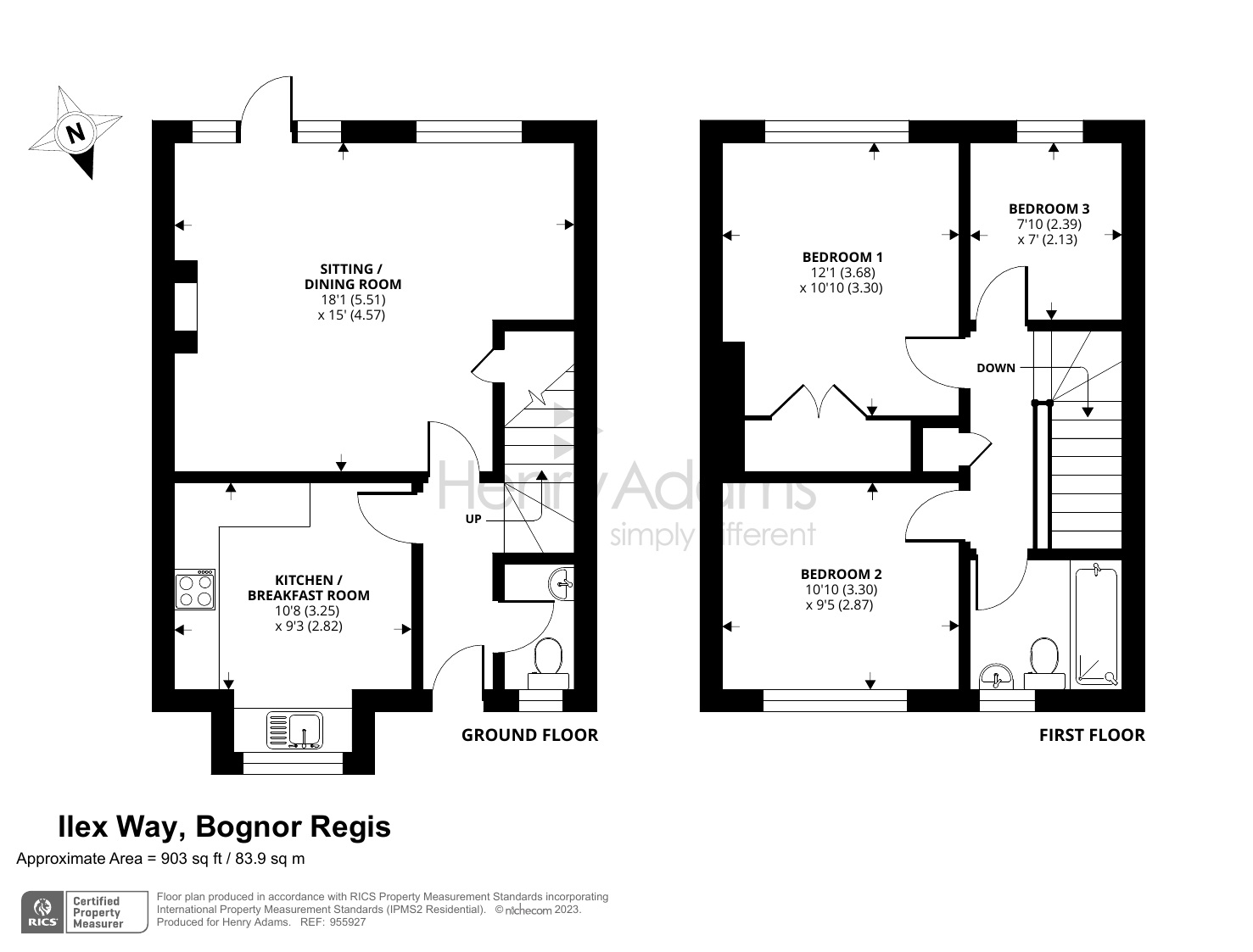 39 Ilex Way, MiddletonOnSea, Bognor Regis, West Sussex PO22, 3