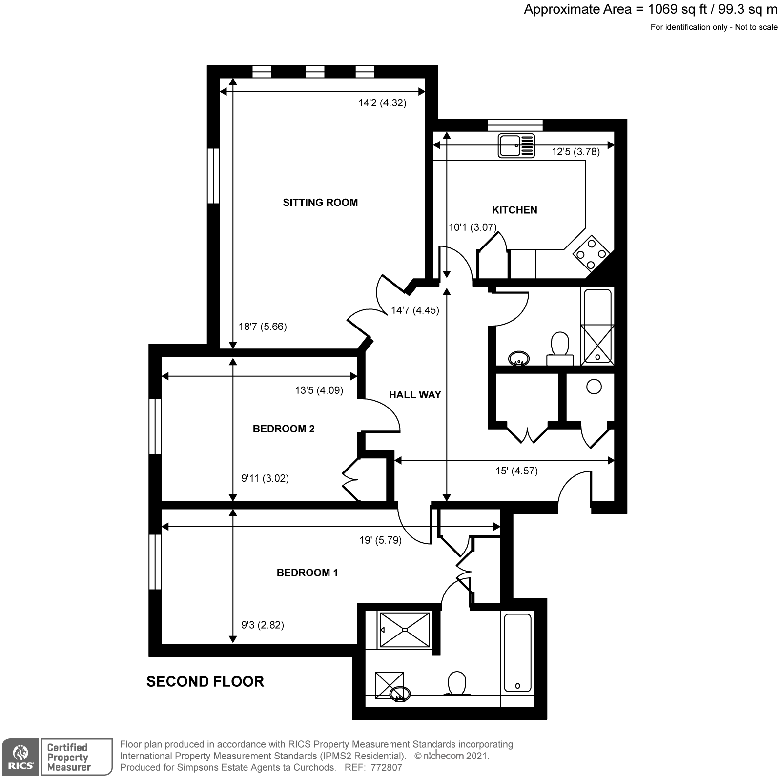 Ascent House, Ellesmere Road, Weybridge KT13, 2 bedroom flat for sale