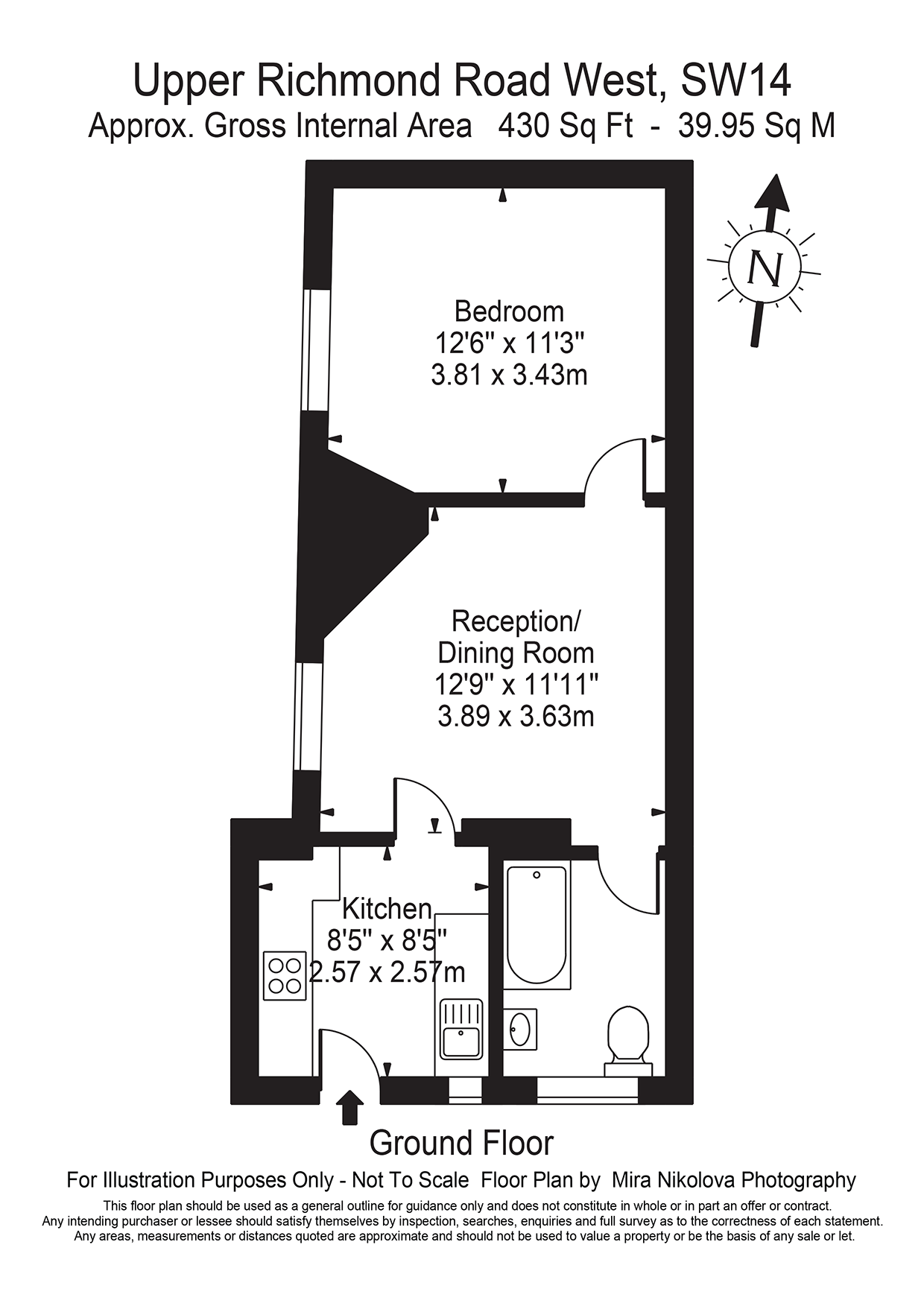 1 bed flat to rent in Upper Richmond Road West, East Sheen, London SW14