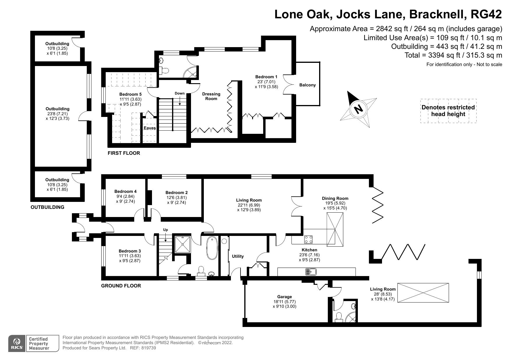 Jocks Lane, Bracknell RG42, 5 bedroom detached bungalow for sale
