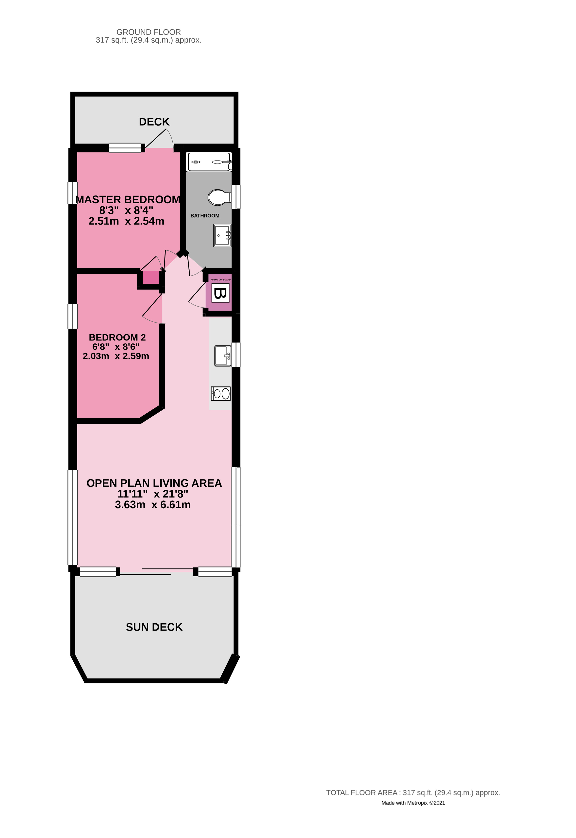 Mill Road, Buckden, St. Neots PE19, 2 bedroom houseboat for sale
