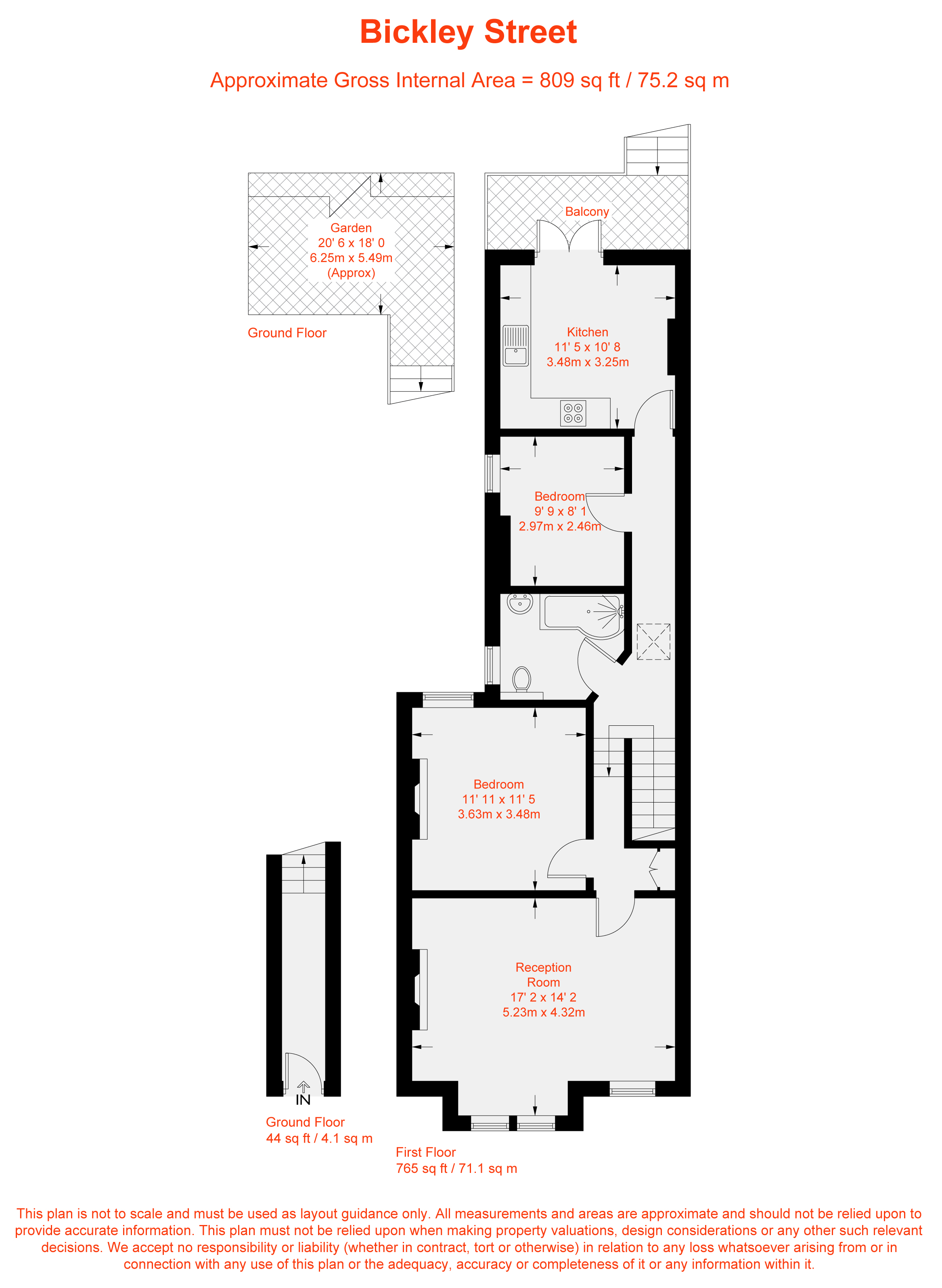 Bickley Street, Tooting Broadway SW17, 2 bedroom for sale