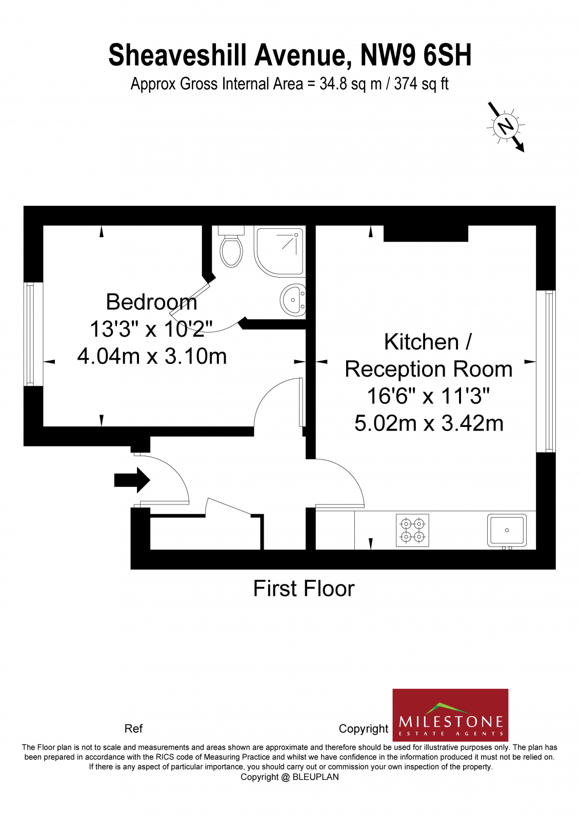 Sheaveshill Avenue, London NW9, 1 bedroom flat for sale 65673884
