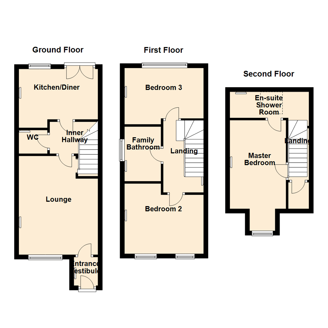 Lumley Gardens, Castleford WF10, 3 bedroom town house for sale