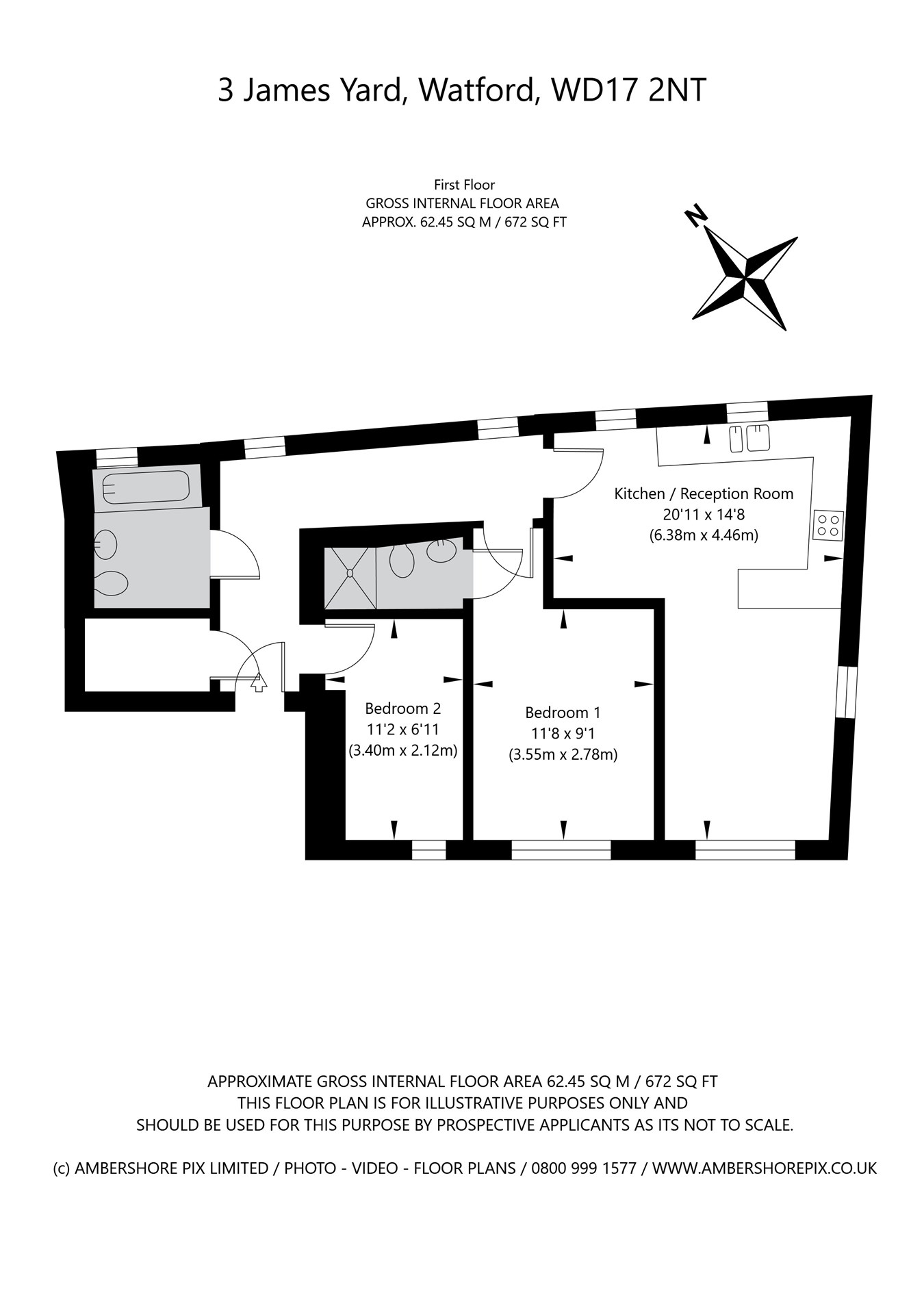 Queens Road, Watford WD17, 2 bedroom flat for sale 63388808
