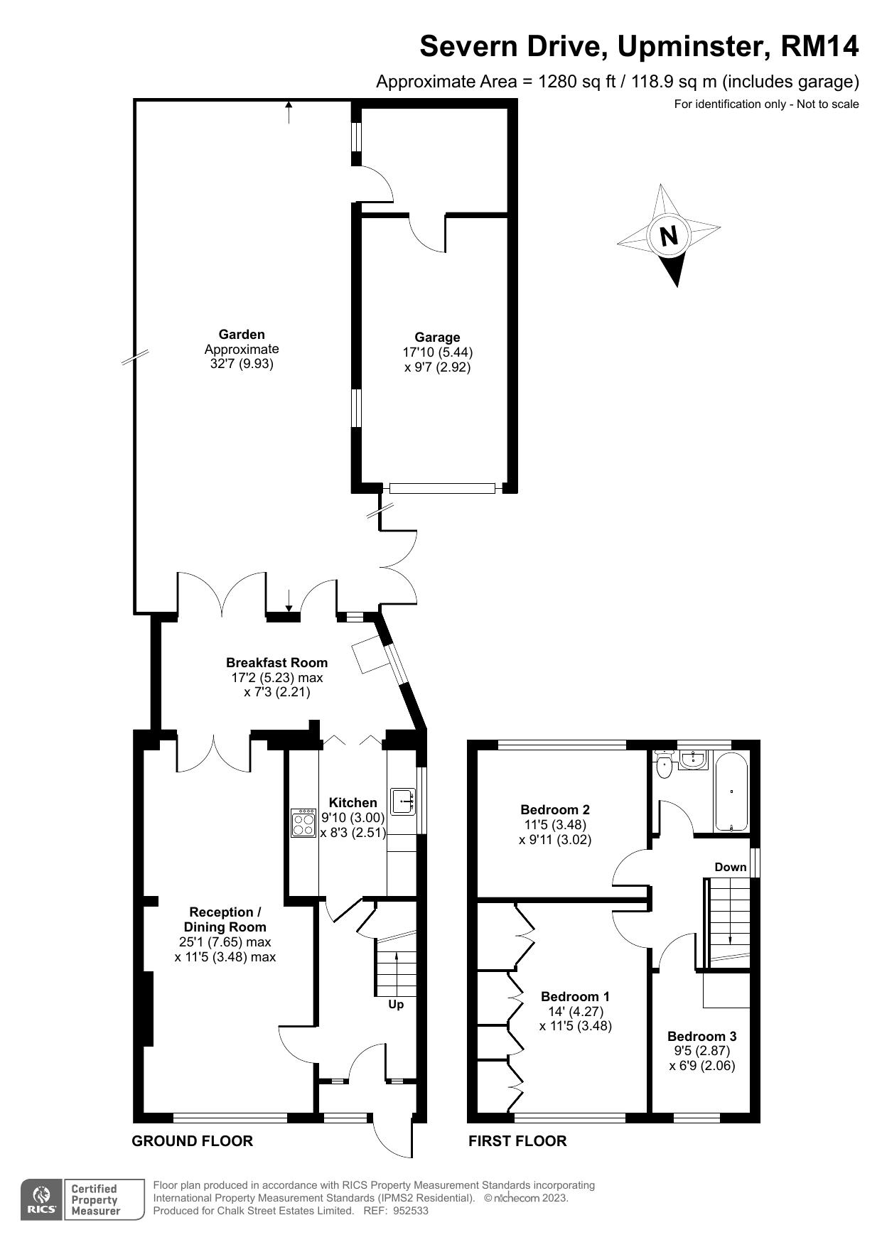 Severn Drive, Upminster RM14, 3 bedroom end terrace house for sale