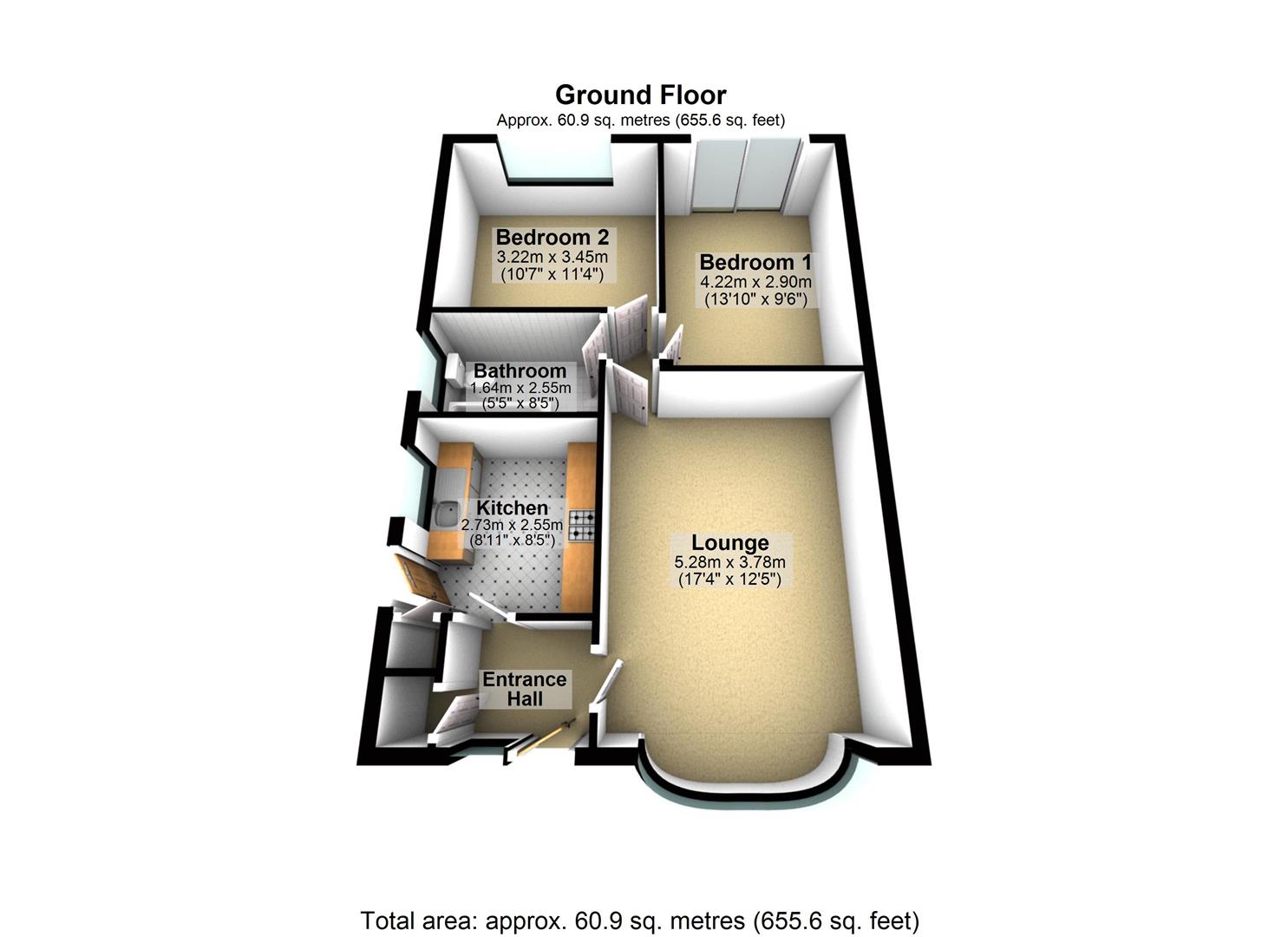 Sandgate Drive, Kippax, Leeds LS25, 2 bedroom semidetached bungalow for sale 66966755