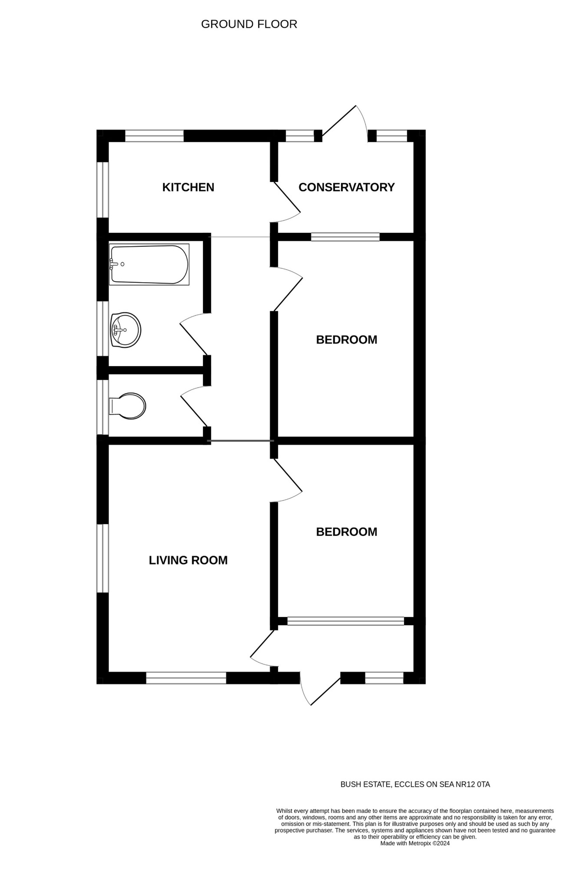 Abbotts Way, Bush Estate, EcclesOnSea, Norwich NR12, 2 bedroom semi