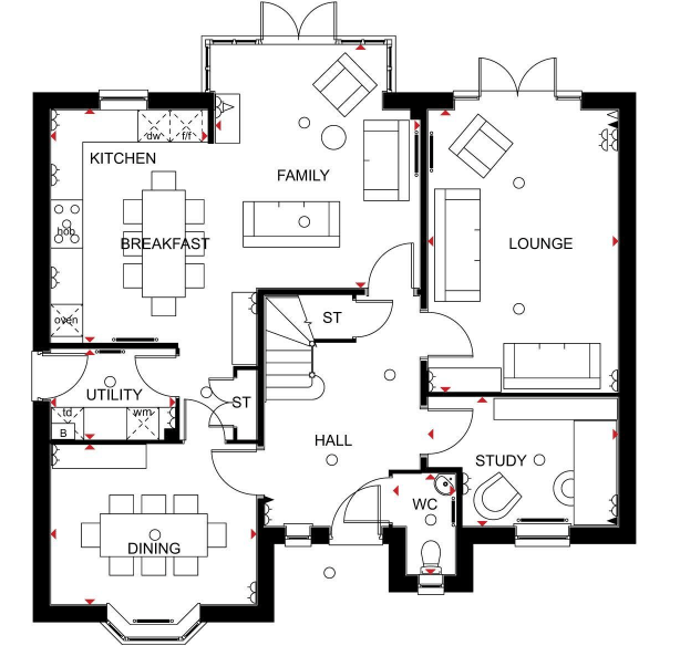 "The Fewston" at Otley Road, Adel, Leeds LS16, 5 bedroom detached house