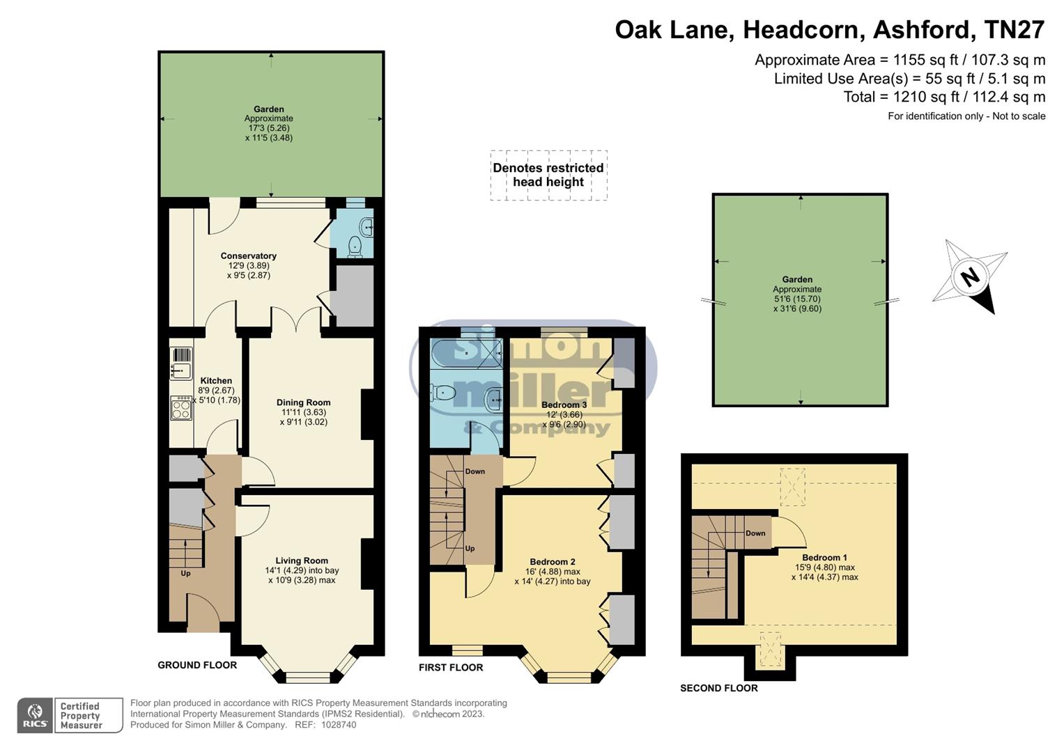 Oak Lane, Headcorn, Ashford TN27, 3 bedroom terraced house for sale