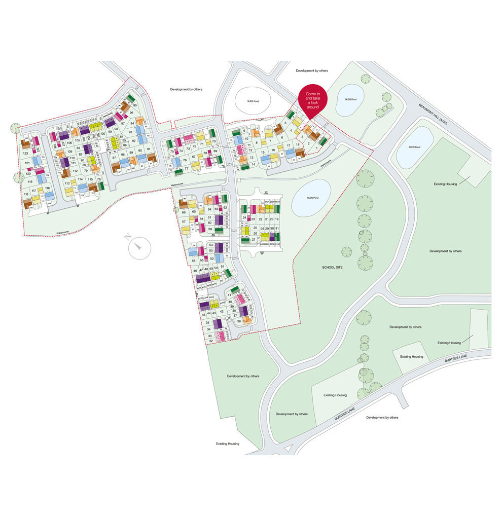 "Amersham Plot 22" at Beaumont Hill, Darlington DL1, 3 bedroom