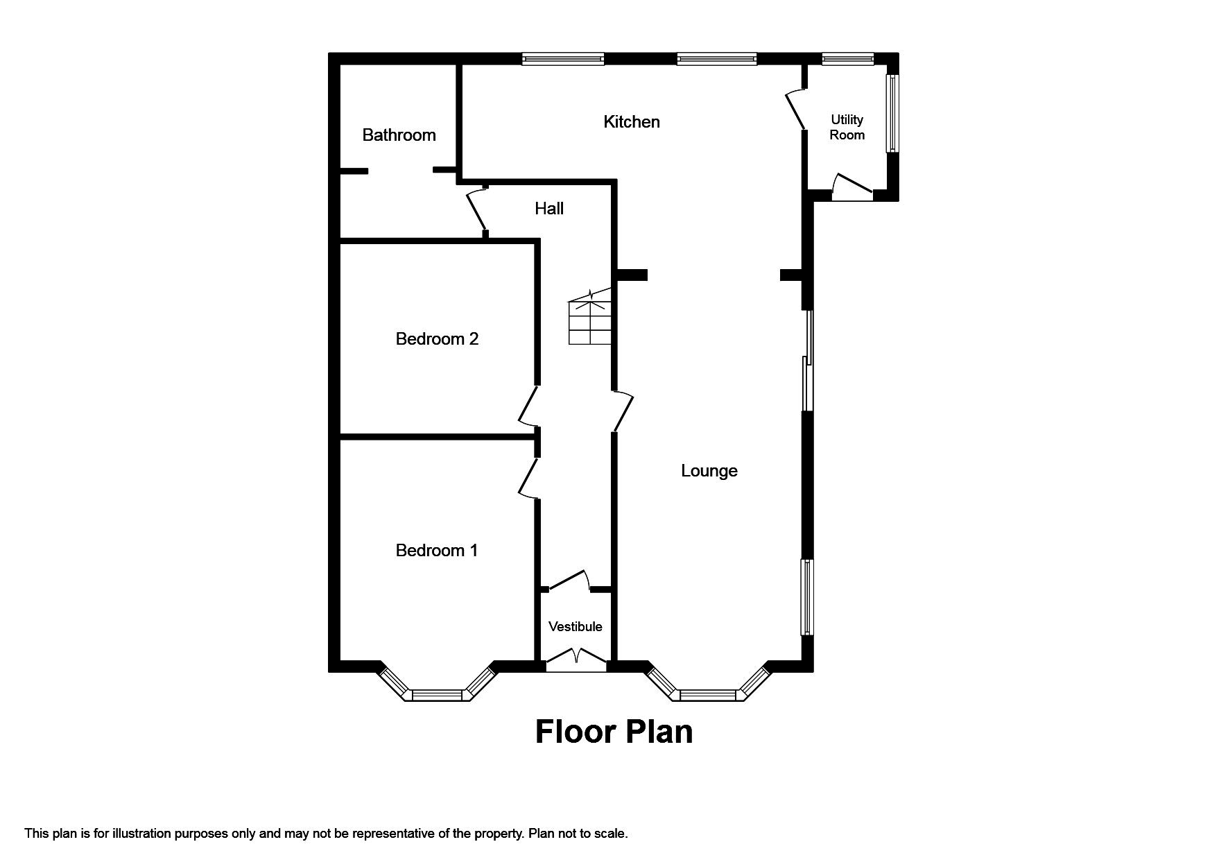 Tanlan, Ffynnongroyw, Holywell CH8, 2 bedroom detached bungalow for