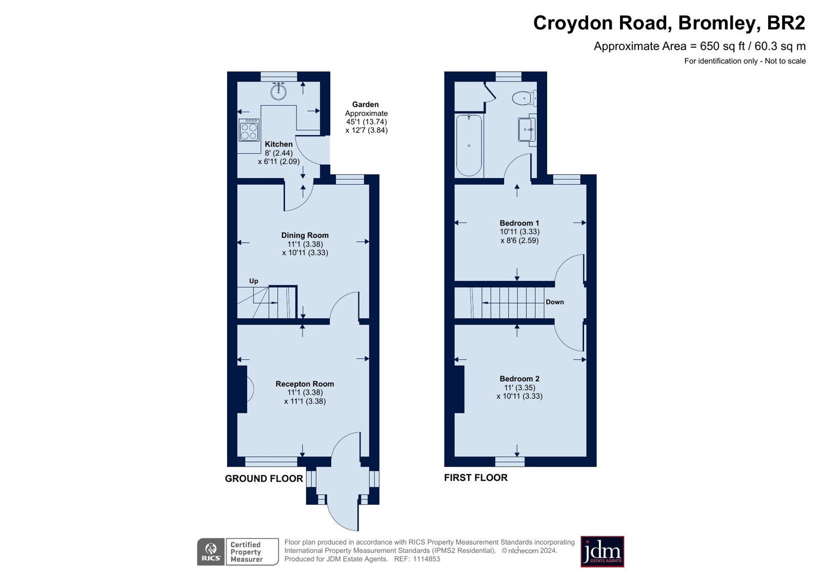Croydon Road, Keston, Kent BR2, 2 bedroom semidetached house for sale