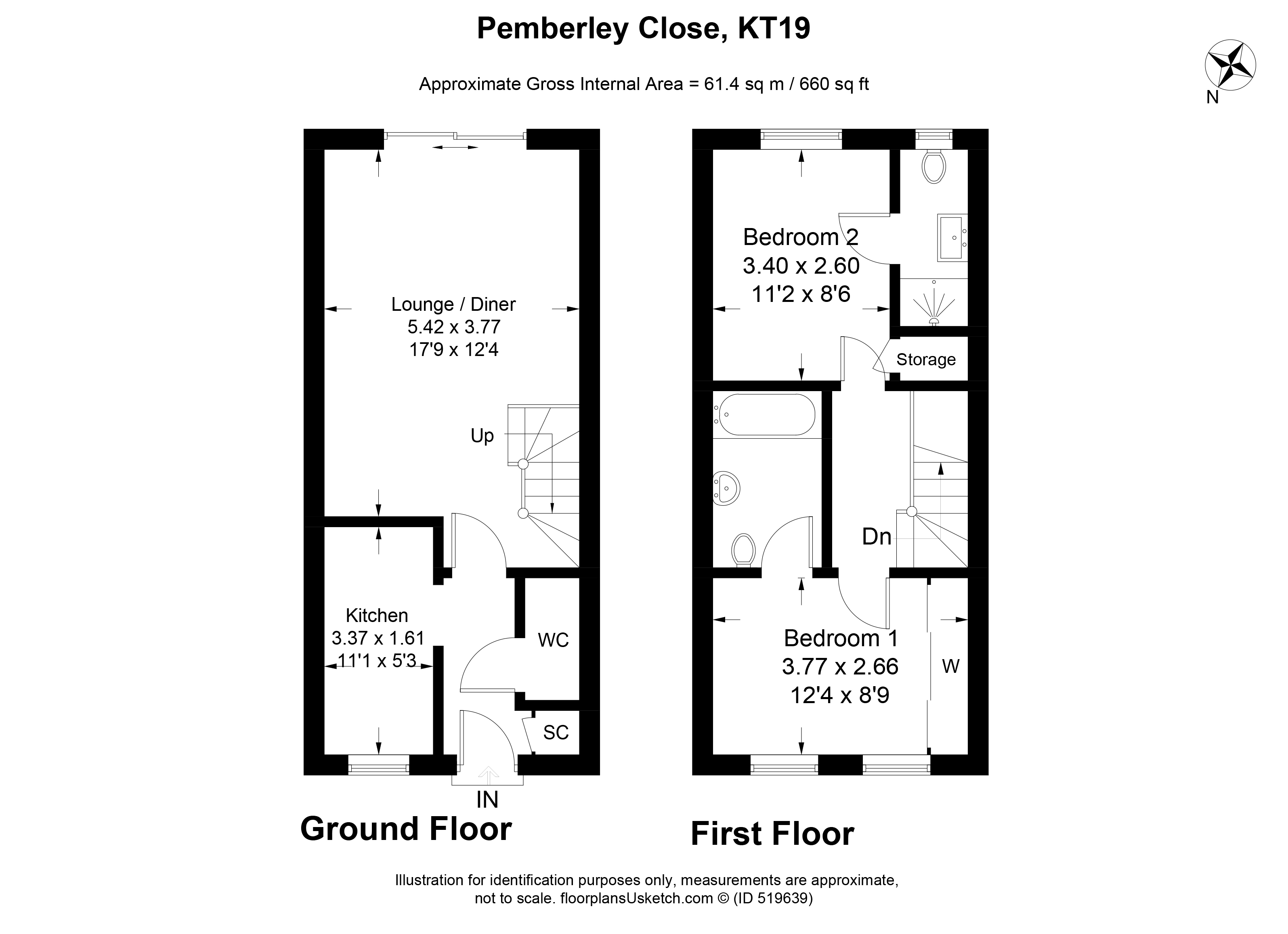 2 bed terraced house for sale in Pemberley Close, West Ewell KT19 Zoopla