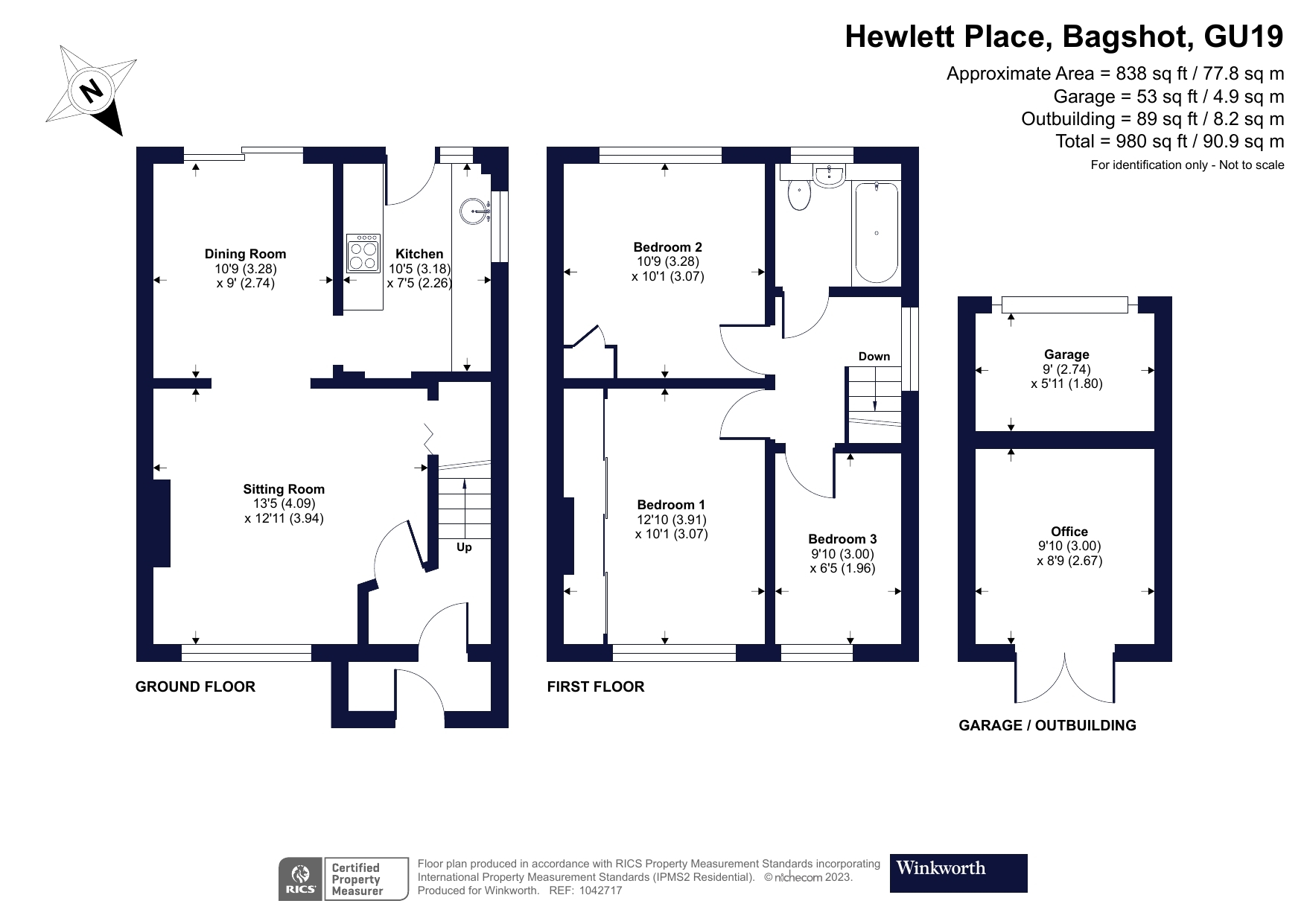 Hewlett Place, Bagshot, Surrey GU19, 3 bedroom semidetached house for