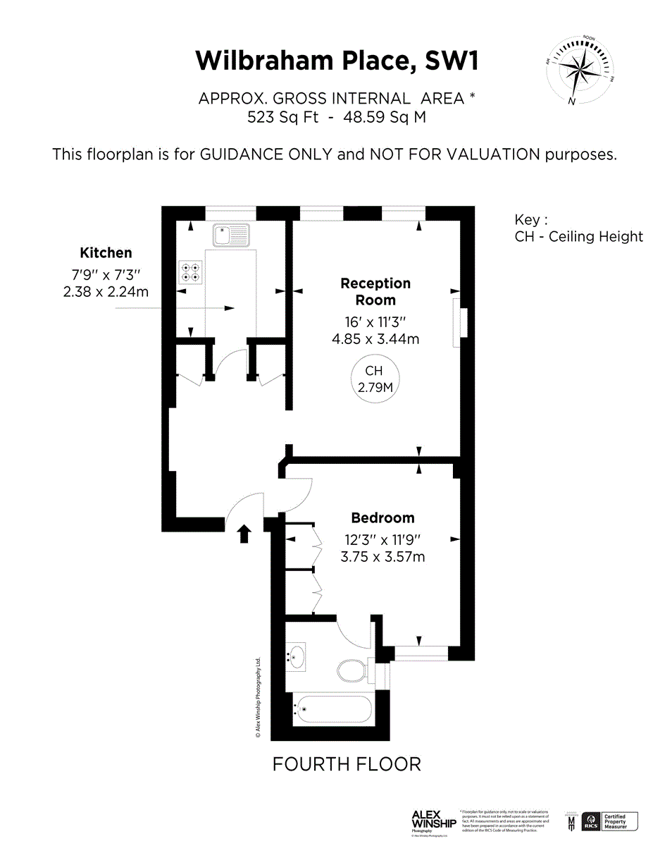 7 Wilbraham Place, London SW1X, 1 bedroom flat for sale 67696081