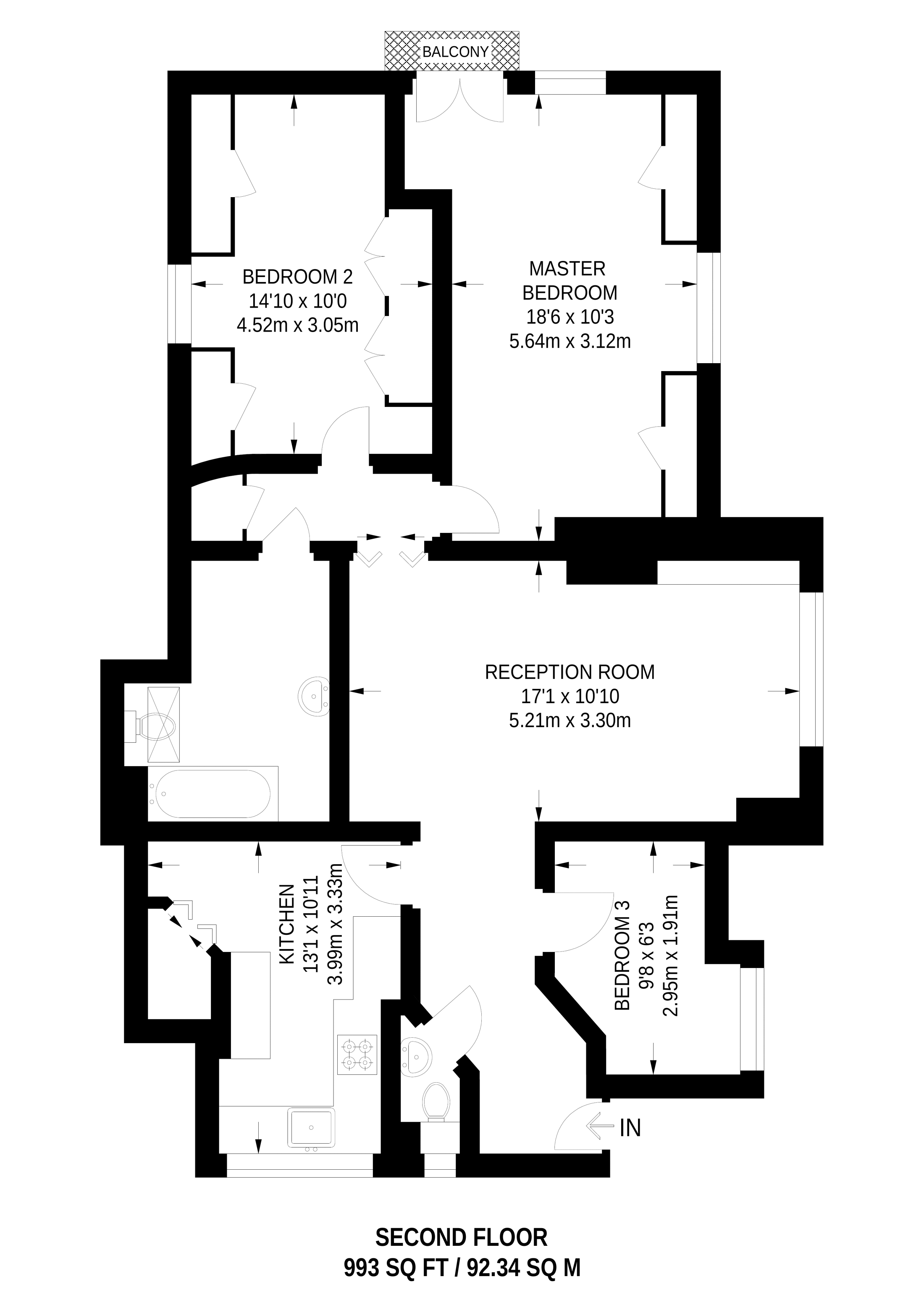 3 bed flat for sale in Finchley Road, Temple Fortune, London NW117Tl NW11 Zoopla