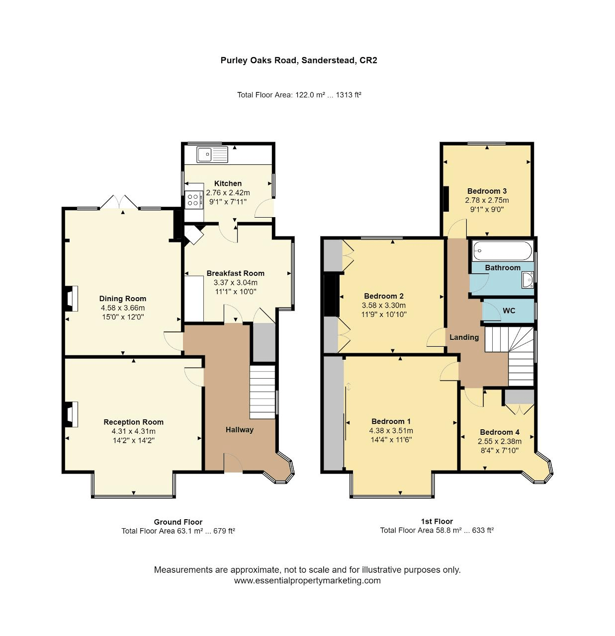 Purley Oaks Road, Sanderstead CR2, 4 bedroom semidetached house for