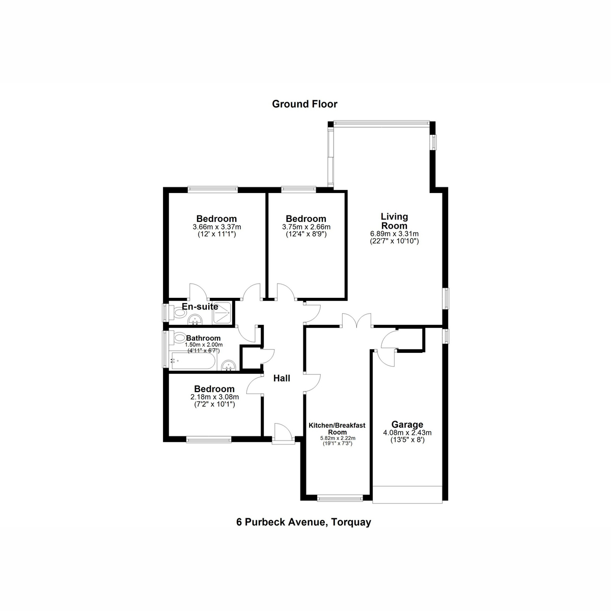 Purbeck Avenue, Torquay TQ2, 3 bedroom detached bungalow for sale