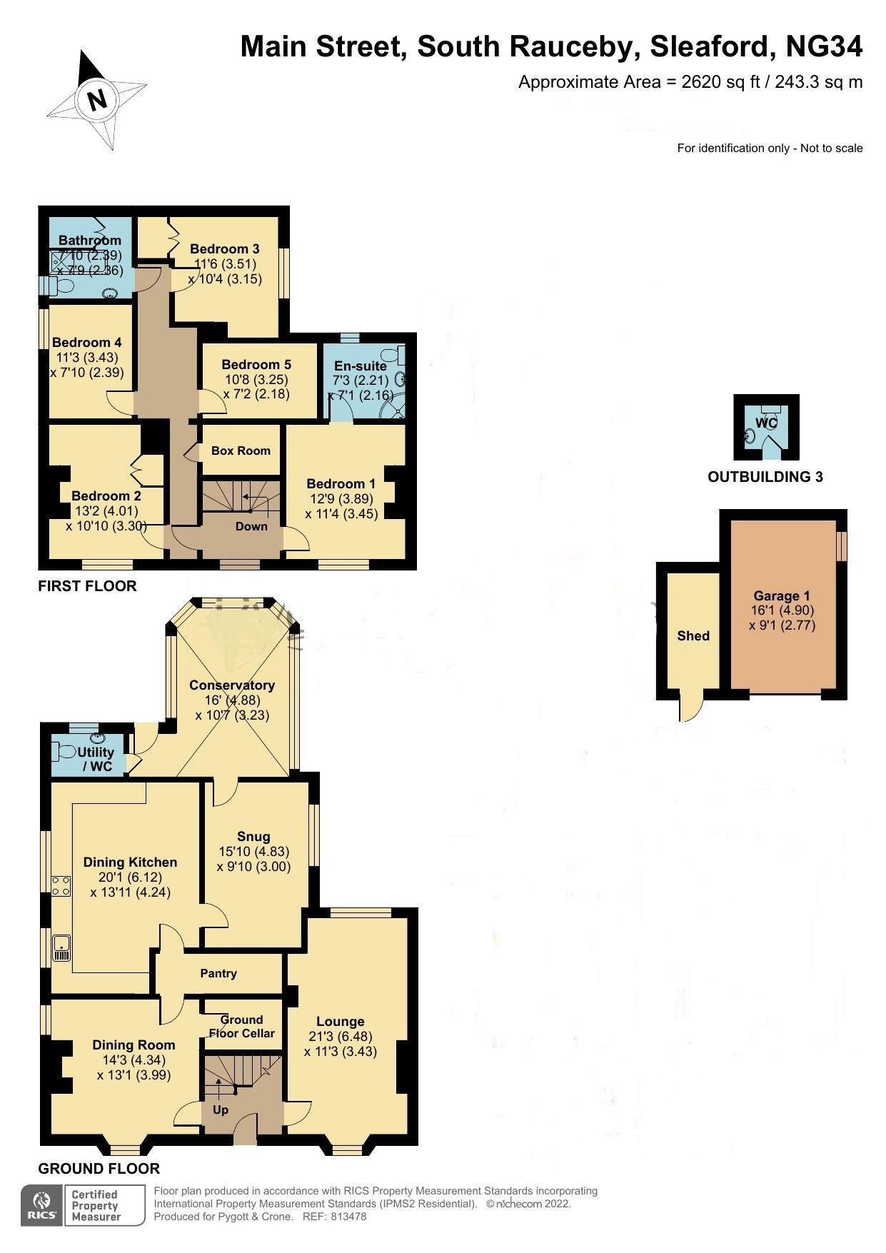 Main Street, South Rauceby NG34, 5 bedroom detached house for sale