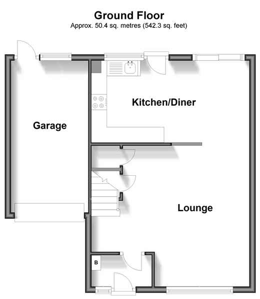 3 bed linkdetached house for sale in Knaves Acre, Headcorn, Ashford