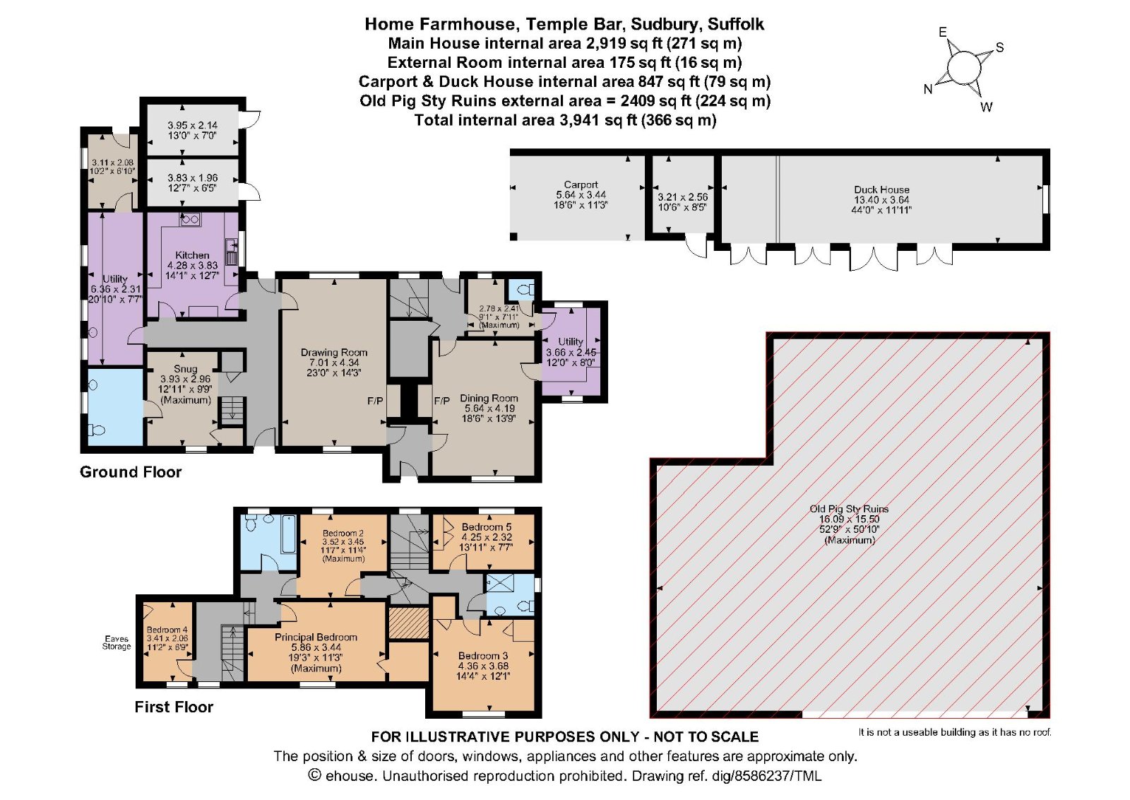 Temple Bar, Edwardstone, Sudbury, Suffolk CO10, 5 bedroom detached