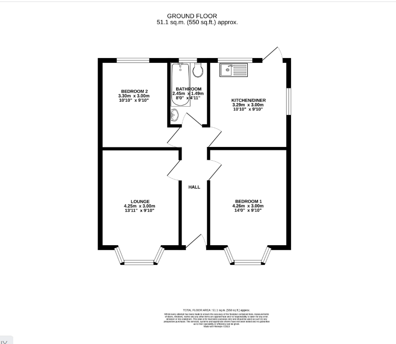Portfield Road, Christchurch BH23, 2 bedroom bungalow for sale
