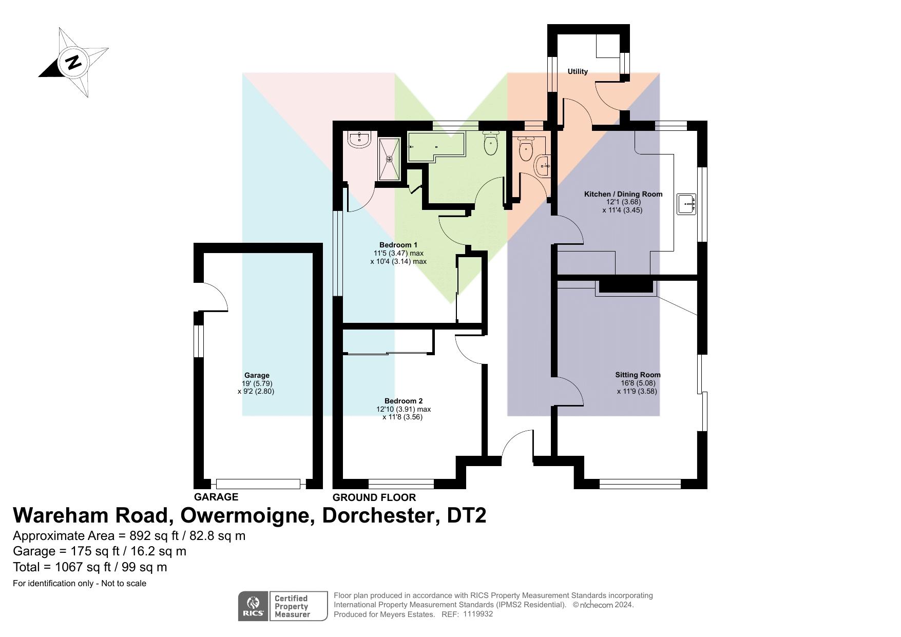 Wareham Road, Owermoigne DT2, 2 bedroom detached bungalow for sale
