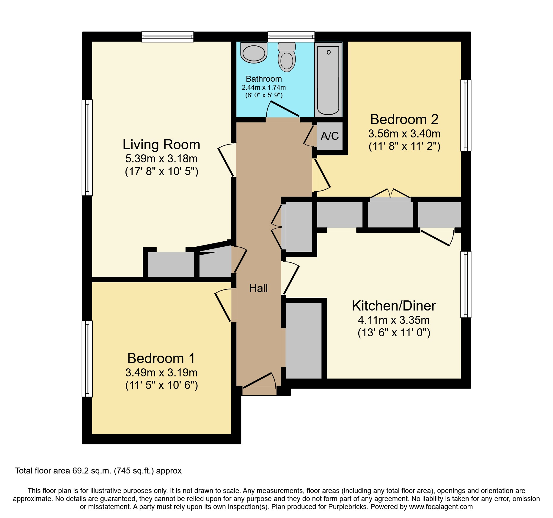 Arran Close, Chadsmoor, Cannock WS11, 2 bedroom flat for sale