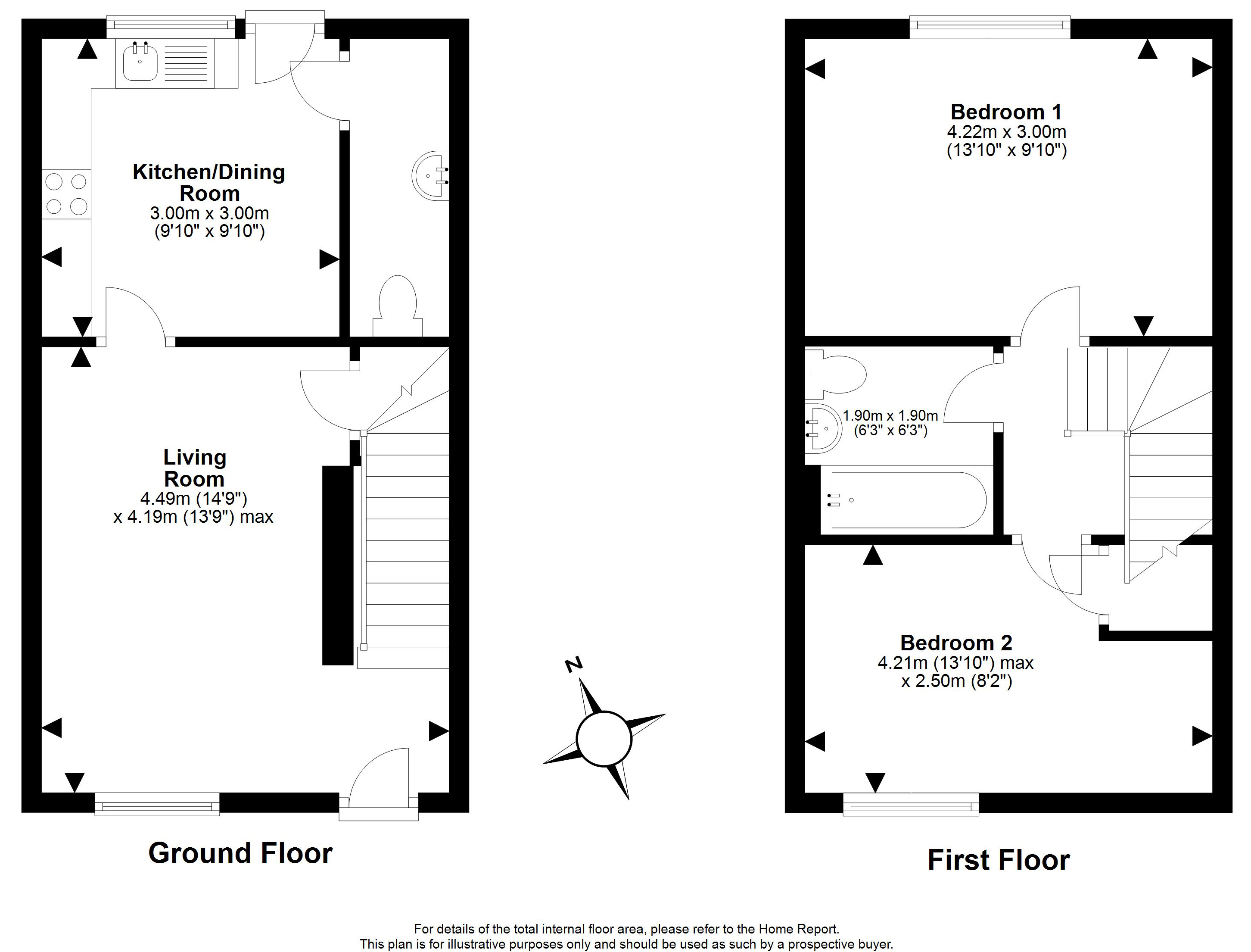 12 Lumsden Loan, Gilmerton, Edinburgh EH17, 2 bedroom terraced house