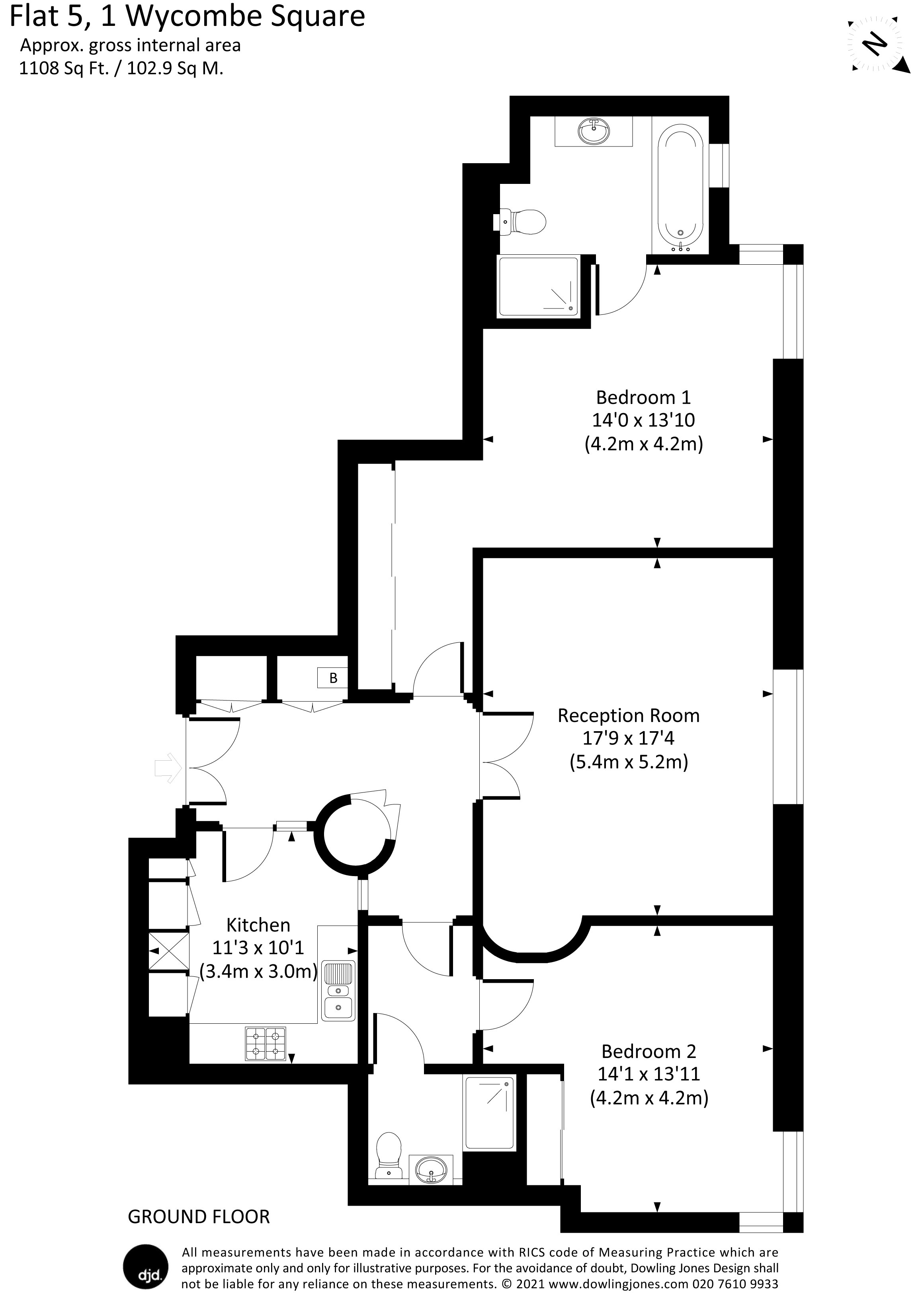Square, London W8, 2 bedroom flat to rent 67060276