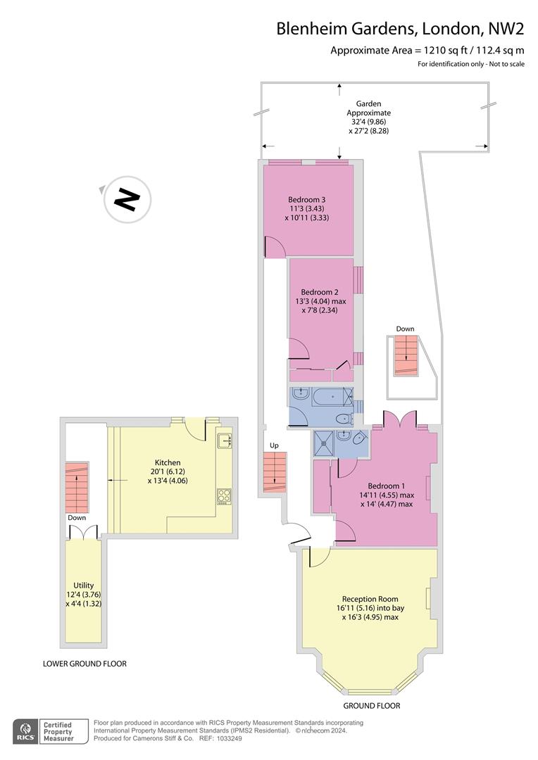 Blenheim Gardens, London NW2, 3 bedroom flat for sale 66556060