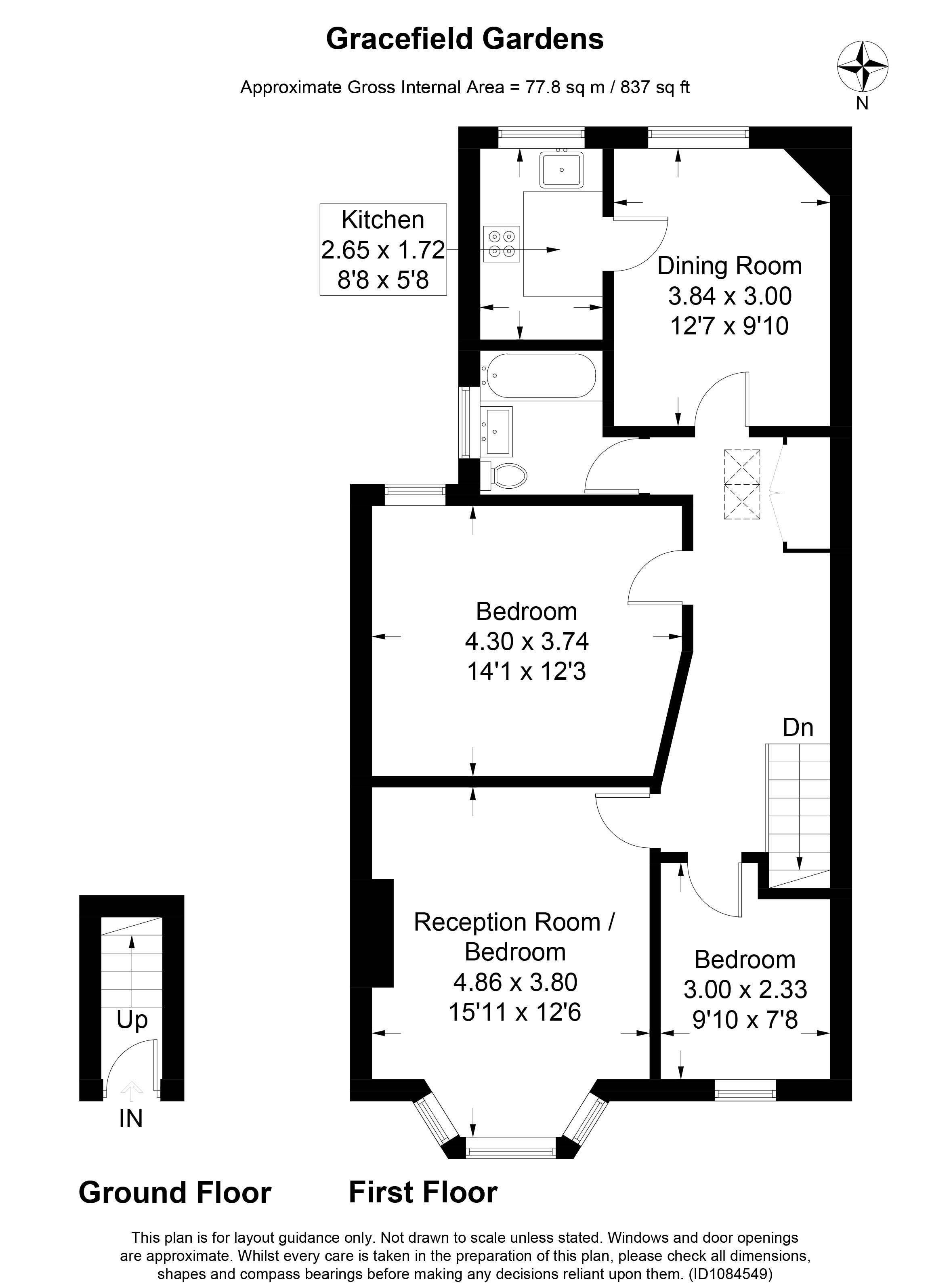 Gracefield Gardens, Streatham, London SW16, 3 bedroom for