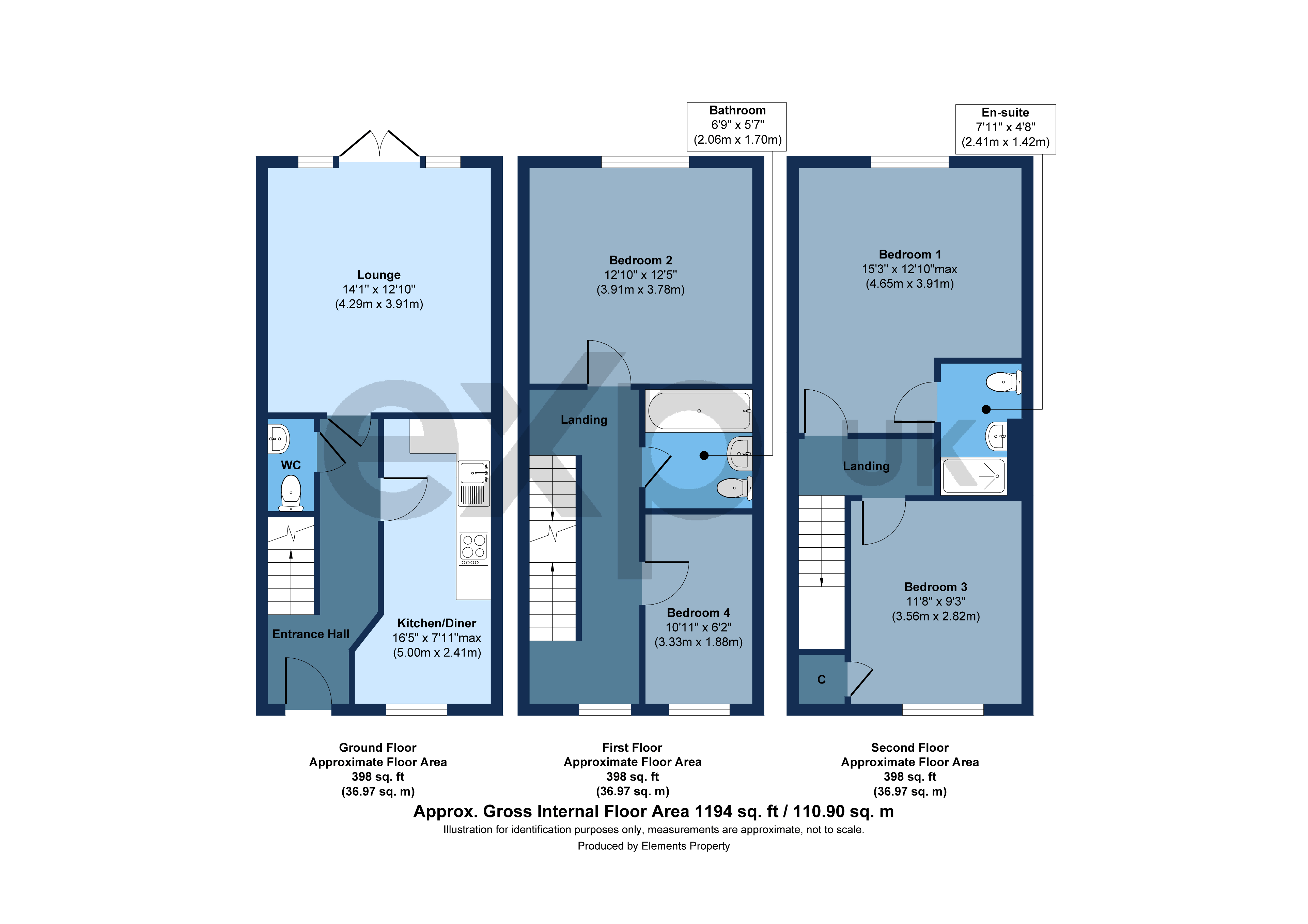 Spittal Hardwick Lane, Castleford WF10, 4 bedroom town house for sale