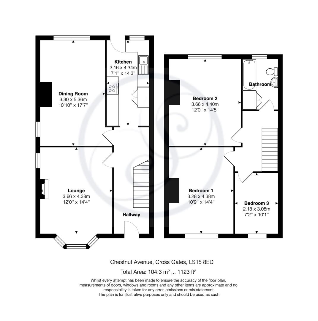 Chestnut Avenue, Crossgates, Leeds LS15, 3 bedroom terraced house for