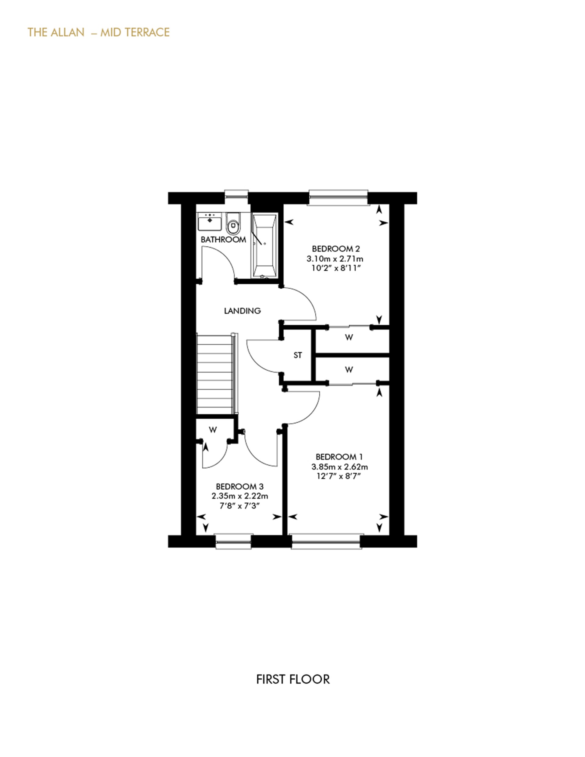 "Allan" at Eaglesham Road, East Kilbride, Glasgow G75, 3 bedroom