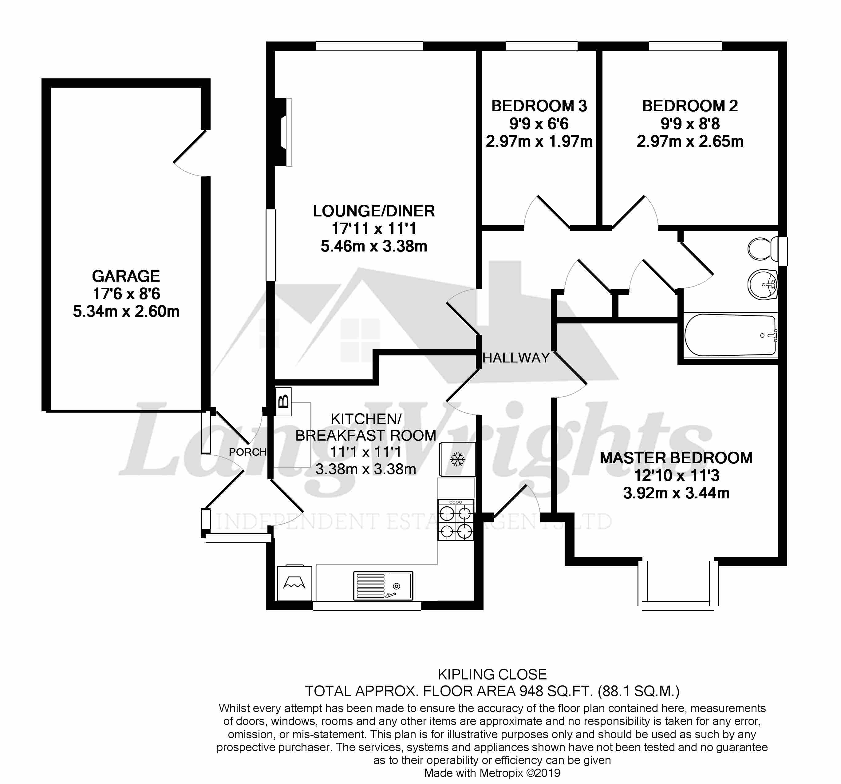 Kipling Close, Kessingland, Lowestoft NR33, 3 bedroom detached bungalow