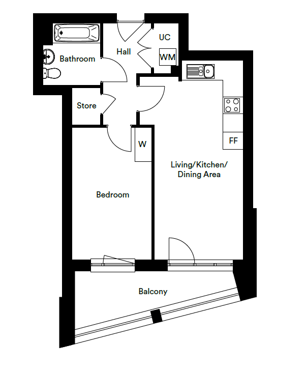 Blackhorse Road 170, Walthamstow E17, 1 bedroom flat for sale