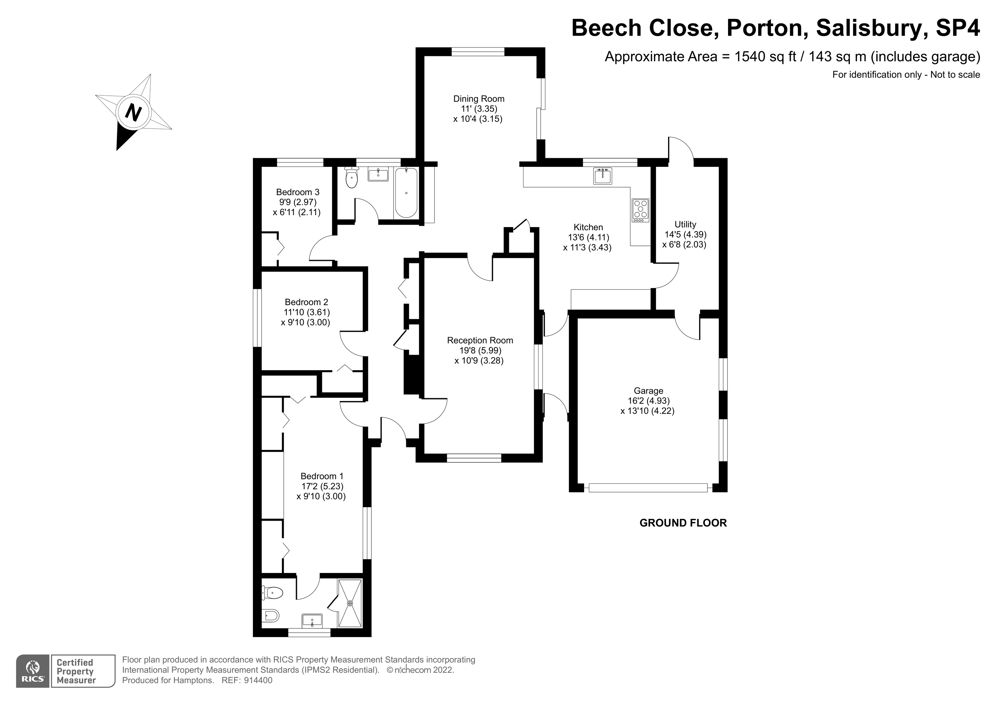 Beech Close, Porton, Salisbury, Wiltshire SP4, 3 bedroom bungalow for