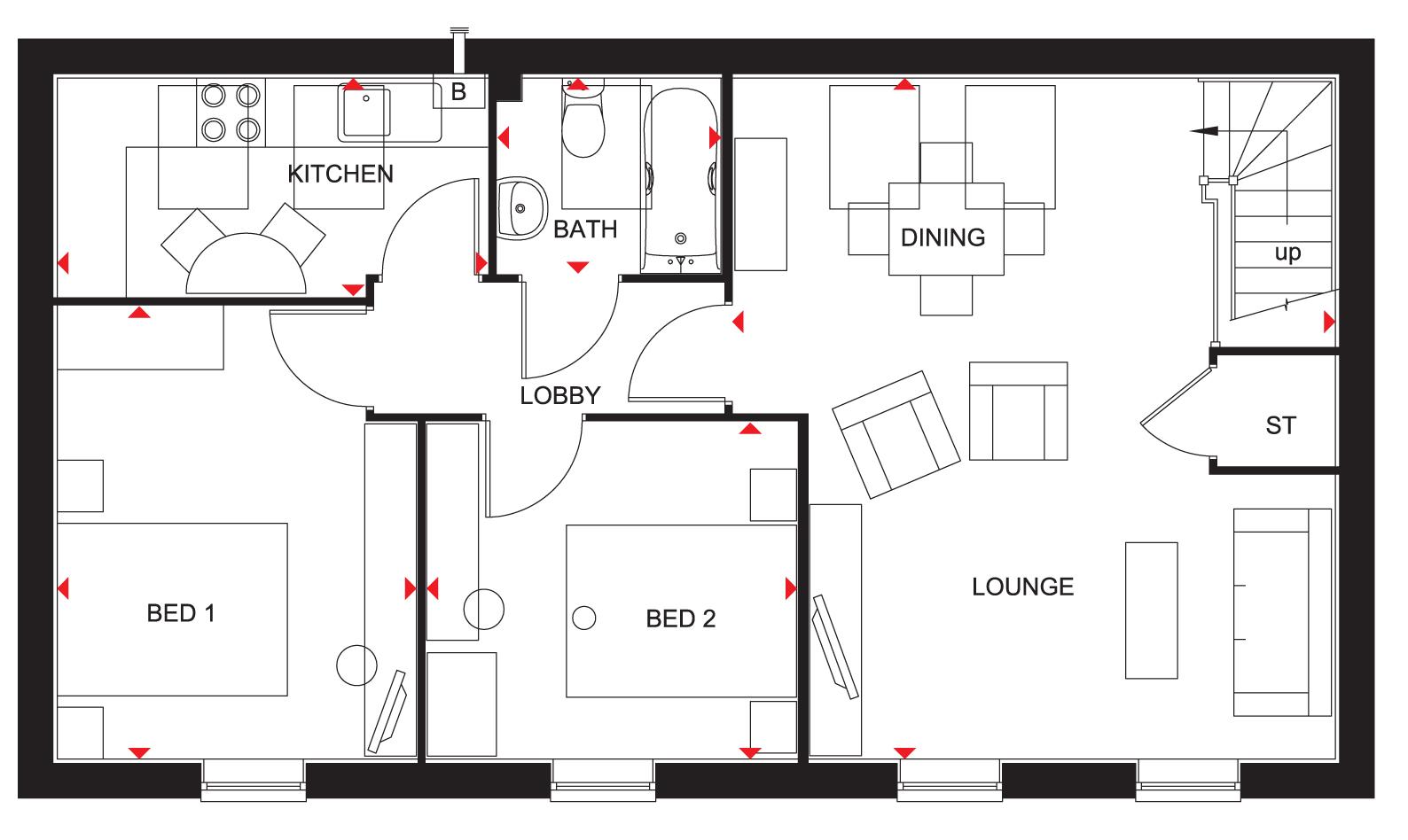 New home, 2 bed detached house for sale in "Wilstead" at Southern Cross, Wixams, Bedford MK42