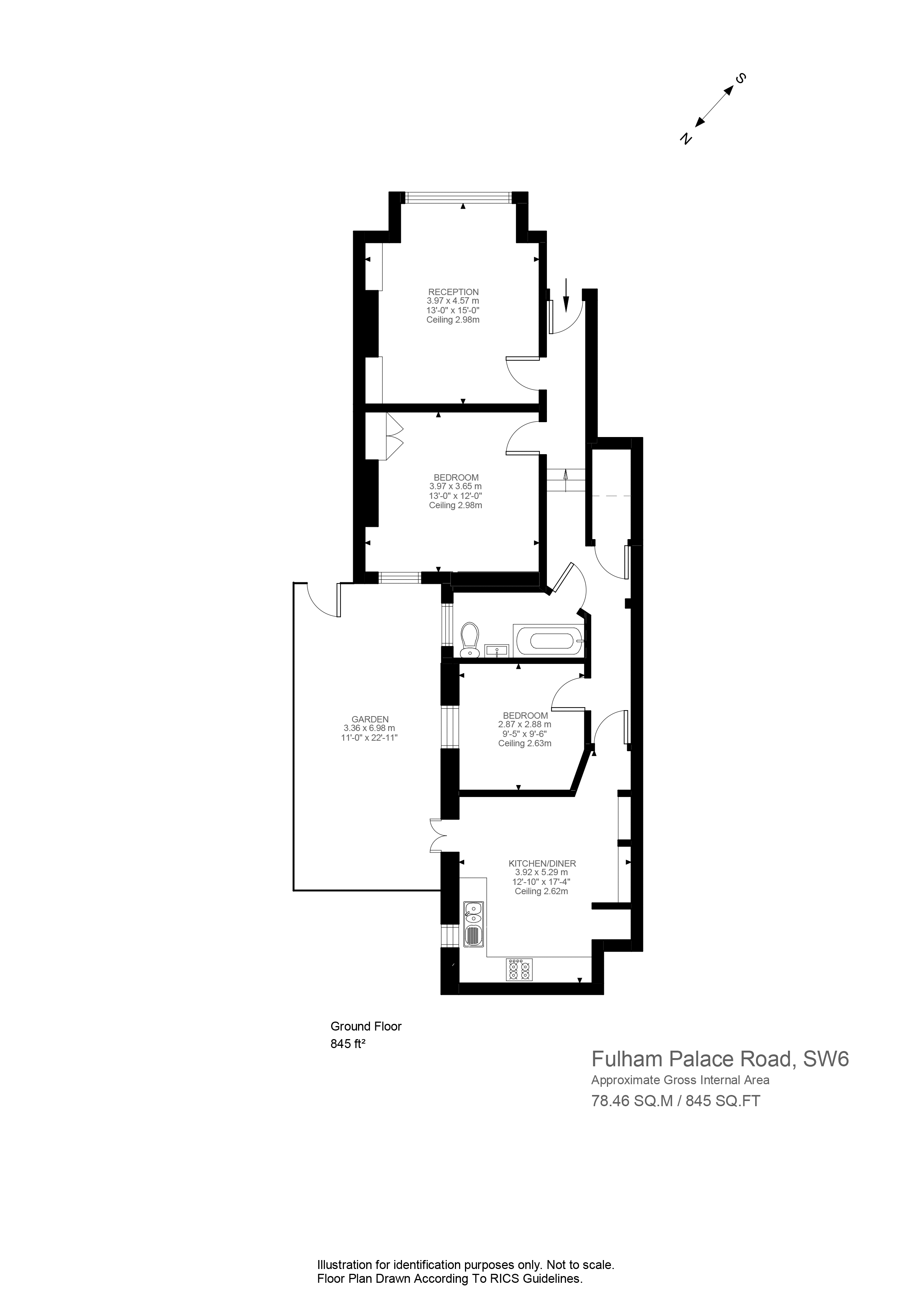 Fulham Palace Road, Fulham, London SW6, 2 bedroom flat for sale