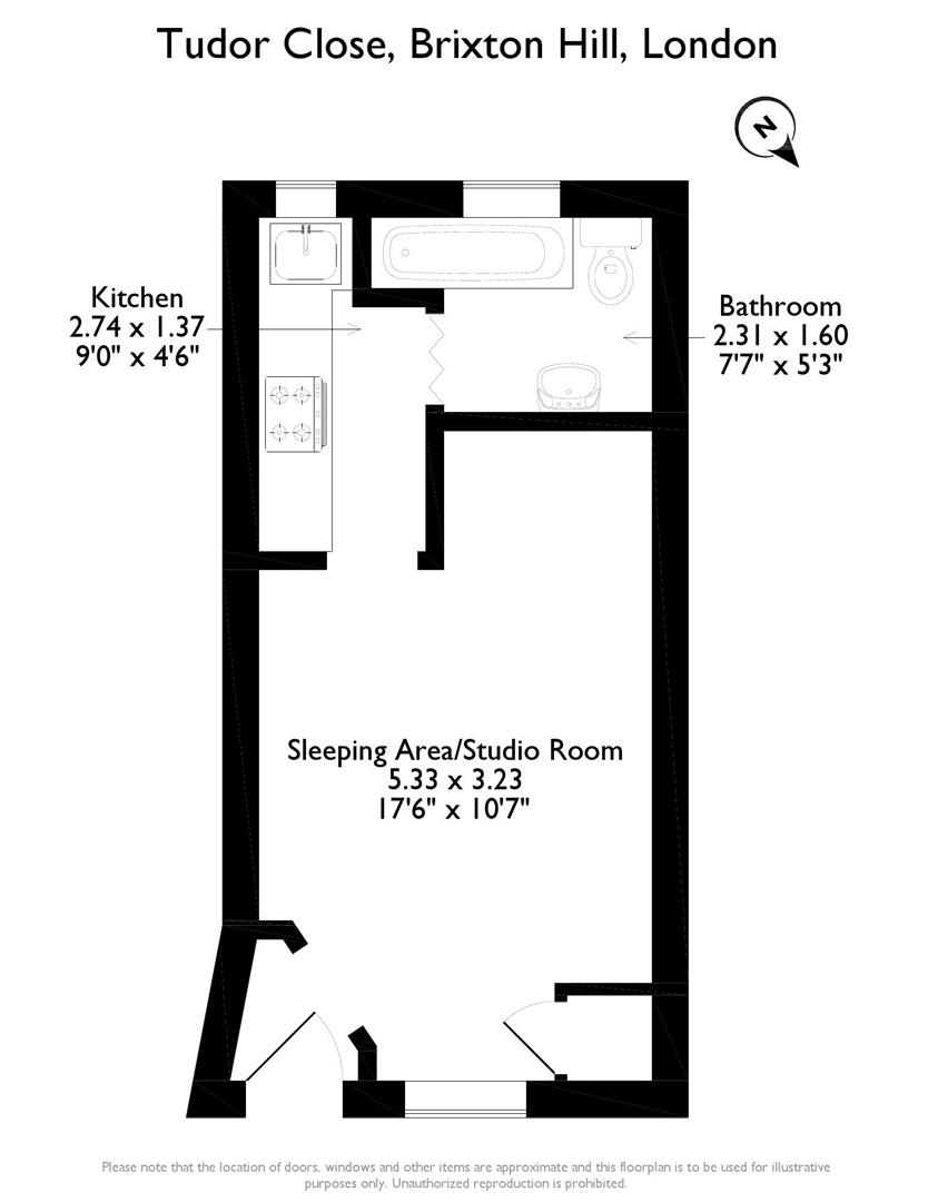 Tudor Close, Brixton Hill, London SW2, studio for sale 63913079